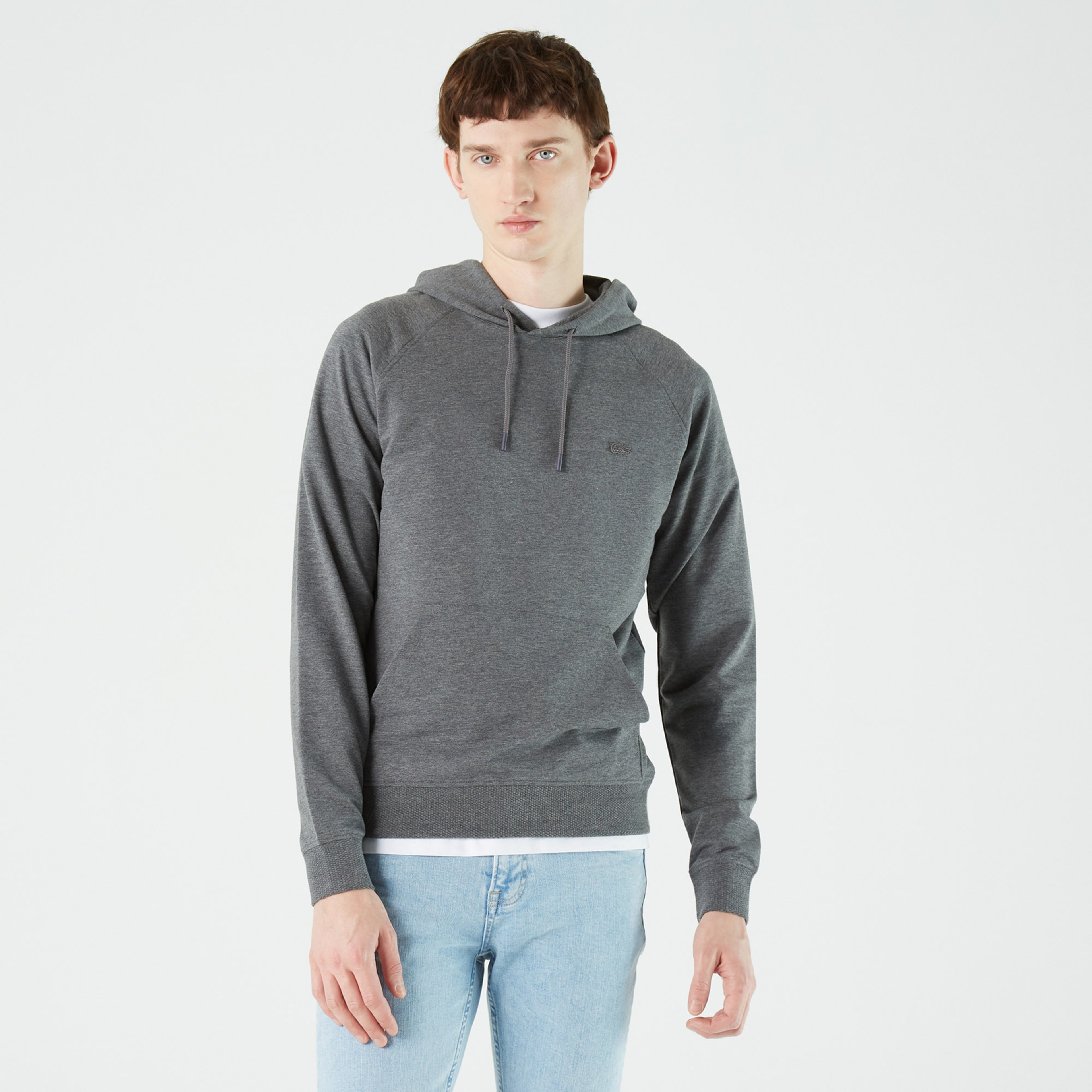 Lacoste Erkek Regular Fit Kapüşonlu Koyu Gri Sweatshirt