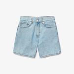 Lacoste Kadın Regular Fit Mavi Denim Bermuda