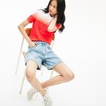 Lacoste Kadın Regular Fit Mavi Denim Bermuda