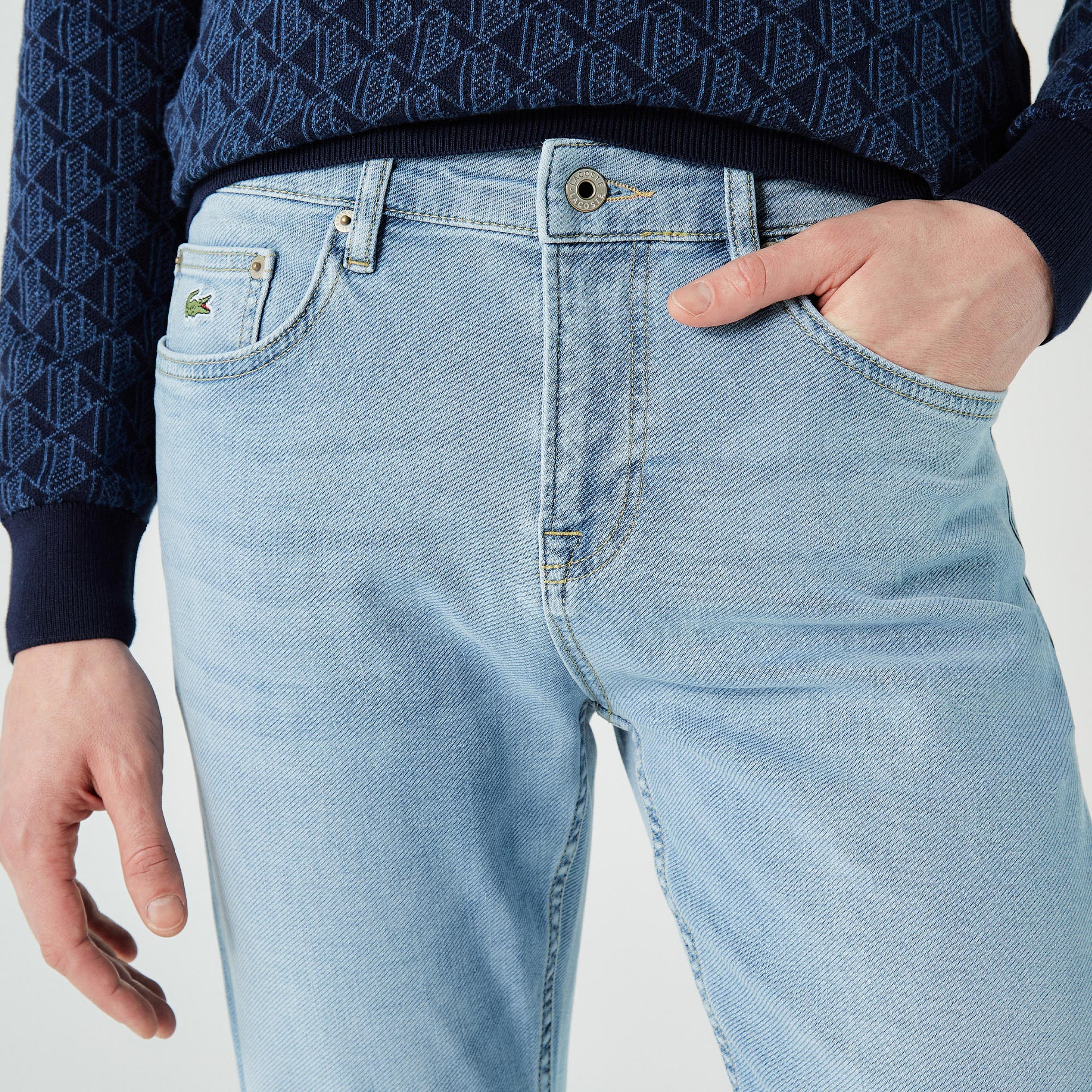 Lacoste Erkek Slim Fit Mavi Pantolon