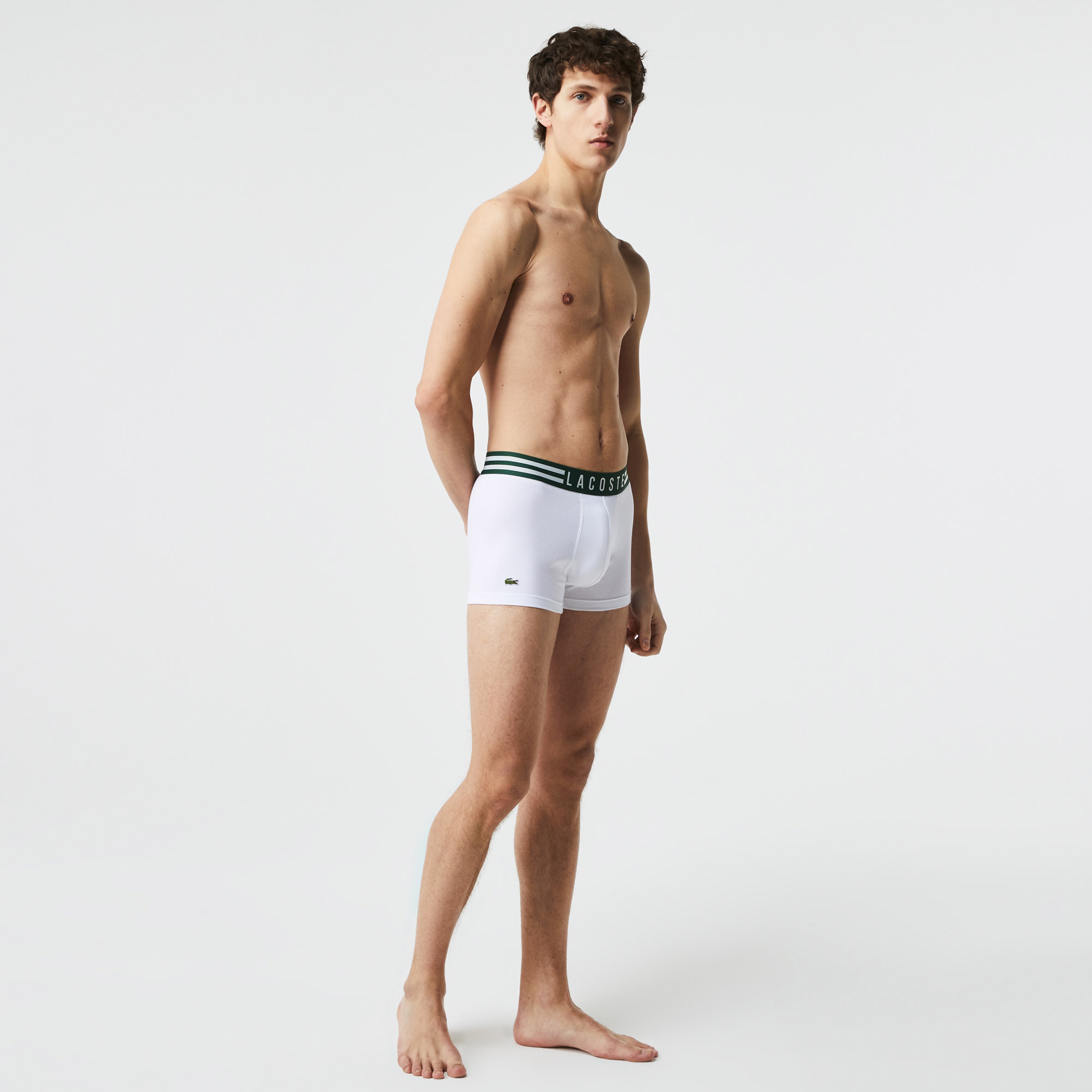 Lacoste Erkek Desenli 3'lü Renkli Boxer