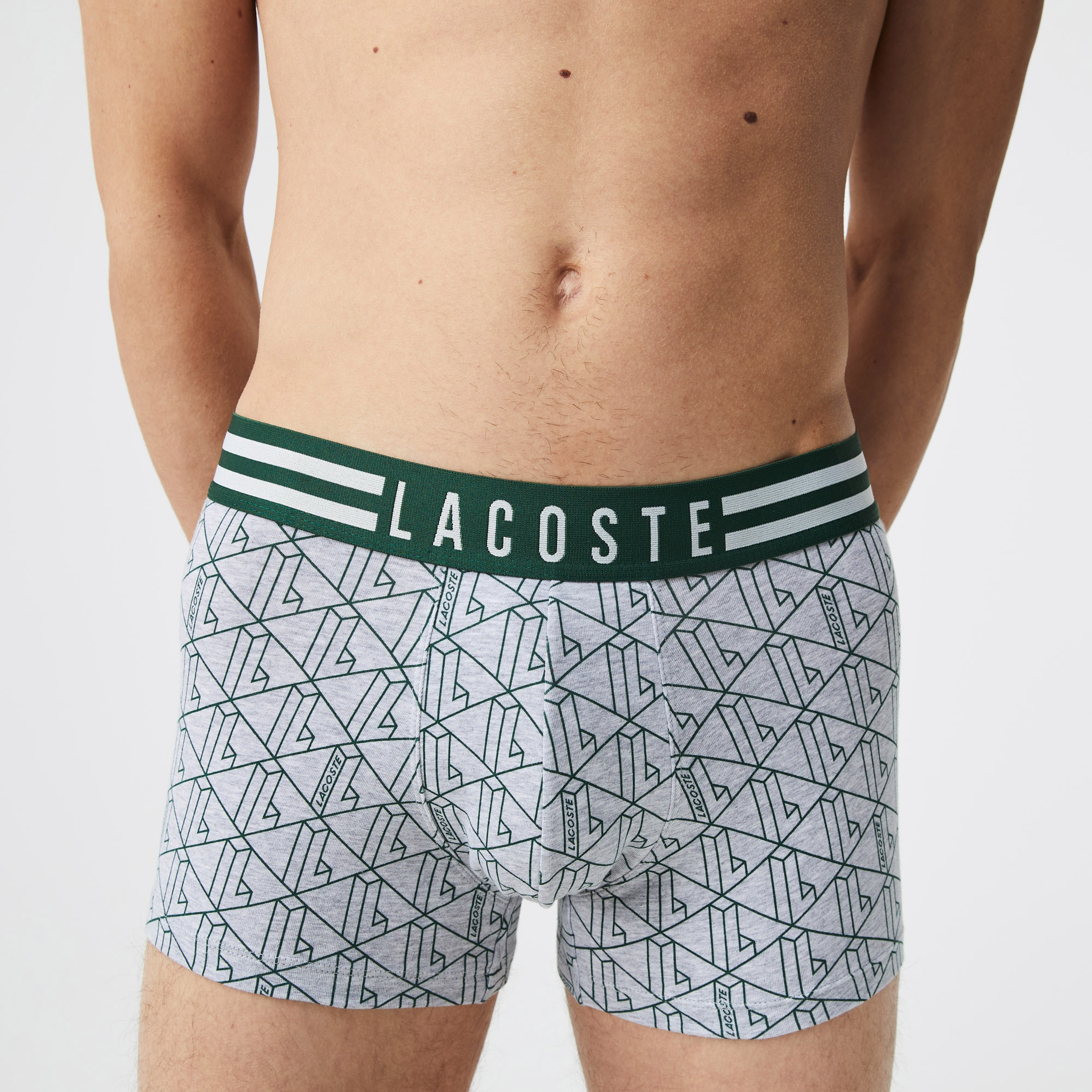 Lacoste Erkek Desenli 3'lü Renkli Boxer