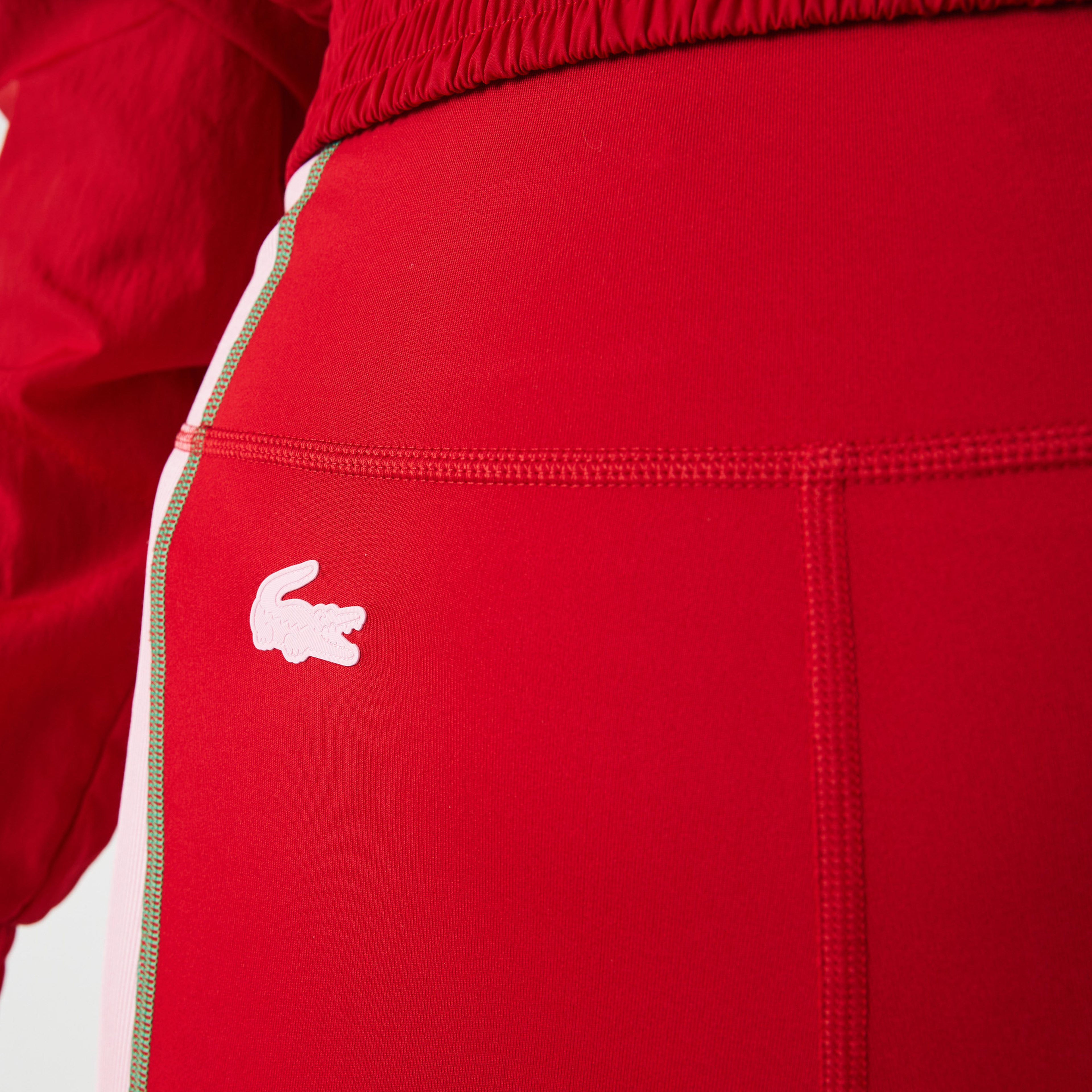 Lacoste SPORT Active Kadın Renk Bloklu Kırmızı Tayt