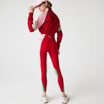 Lacoste SPORT Active Kadın Renk Bloklu Kırmızı Tayt