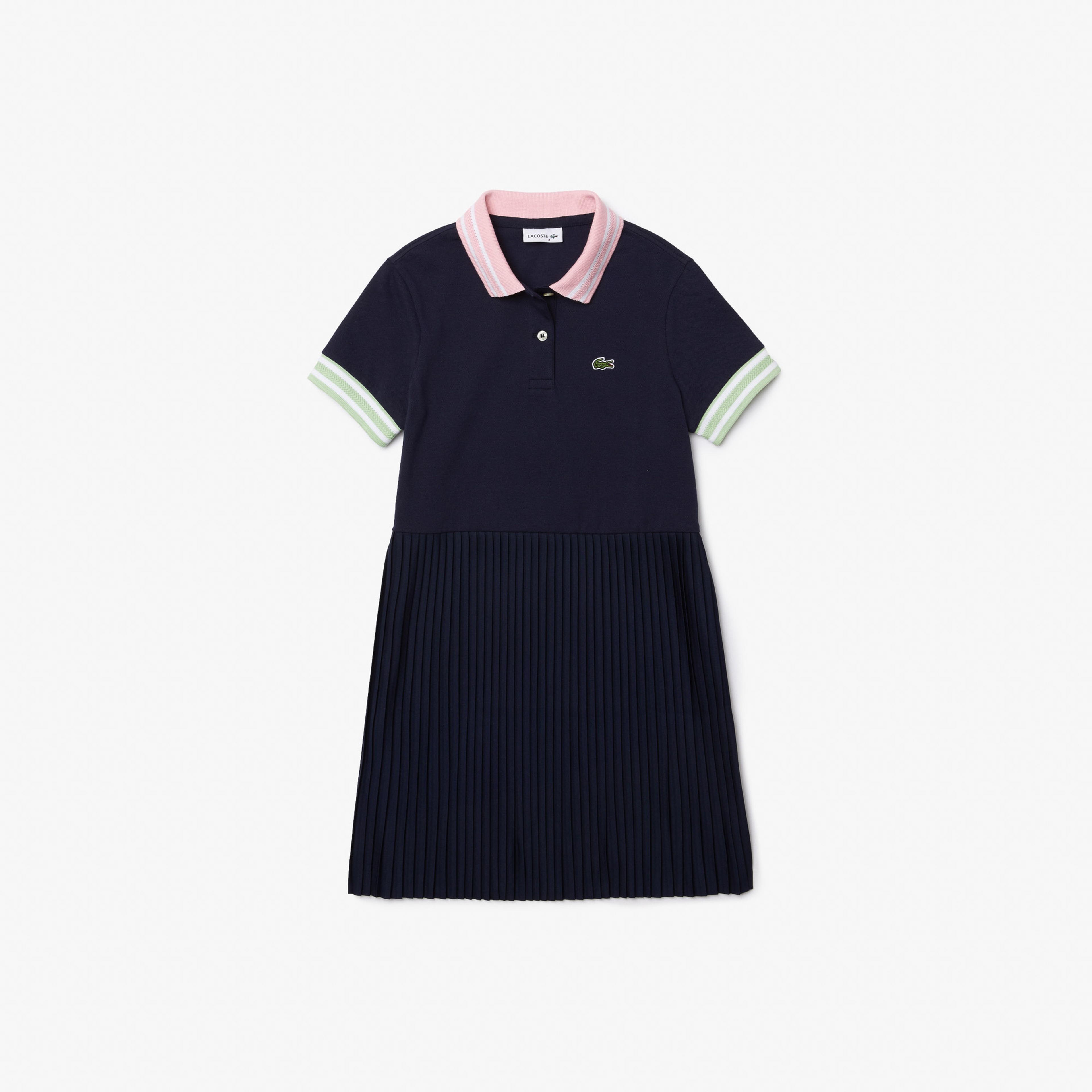 Lacoste Kız Çocuk Kısa Kollu Polo Yaka Lacivert Elbise