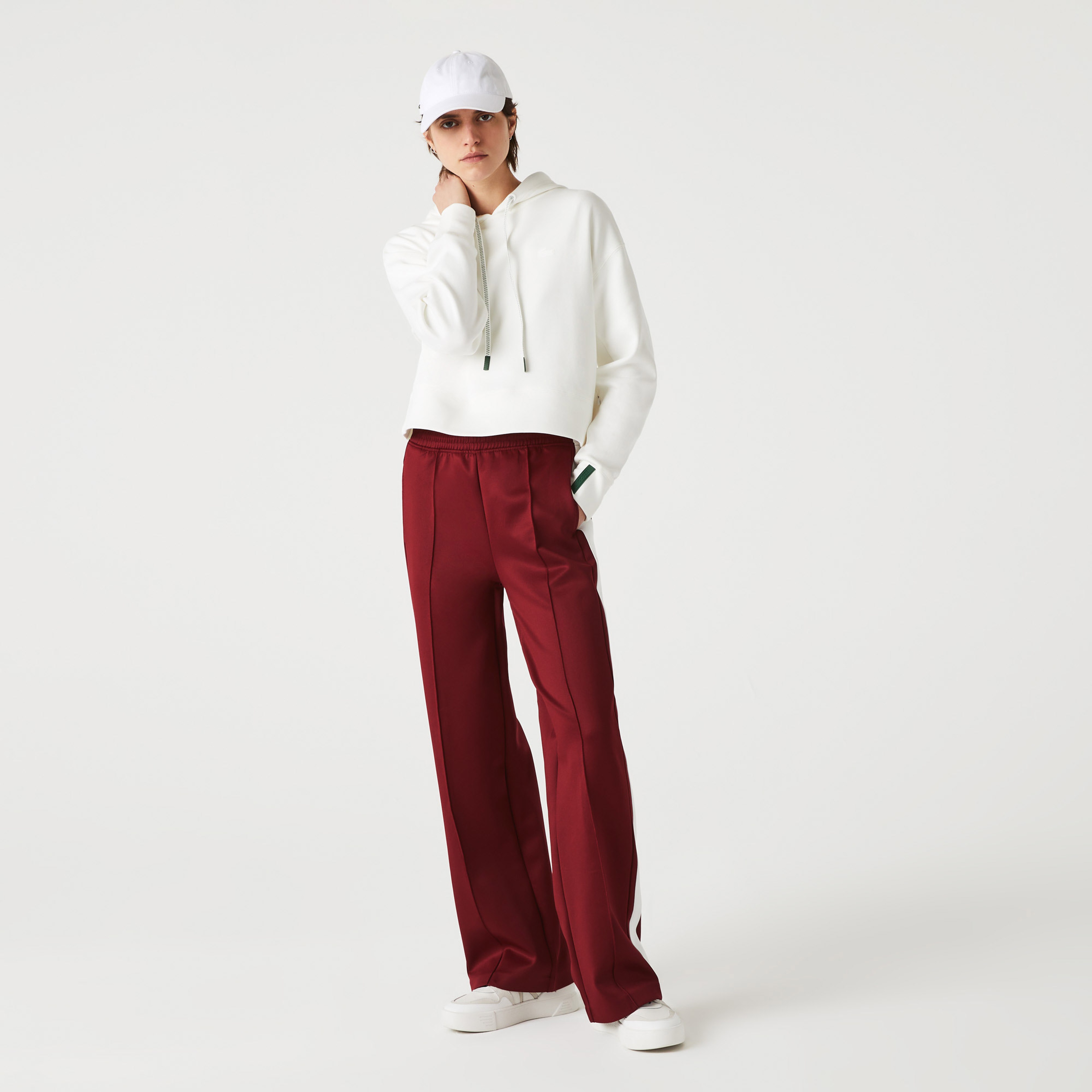 Lacoste Kadın Regular Fit Bordo Eşofman Altı