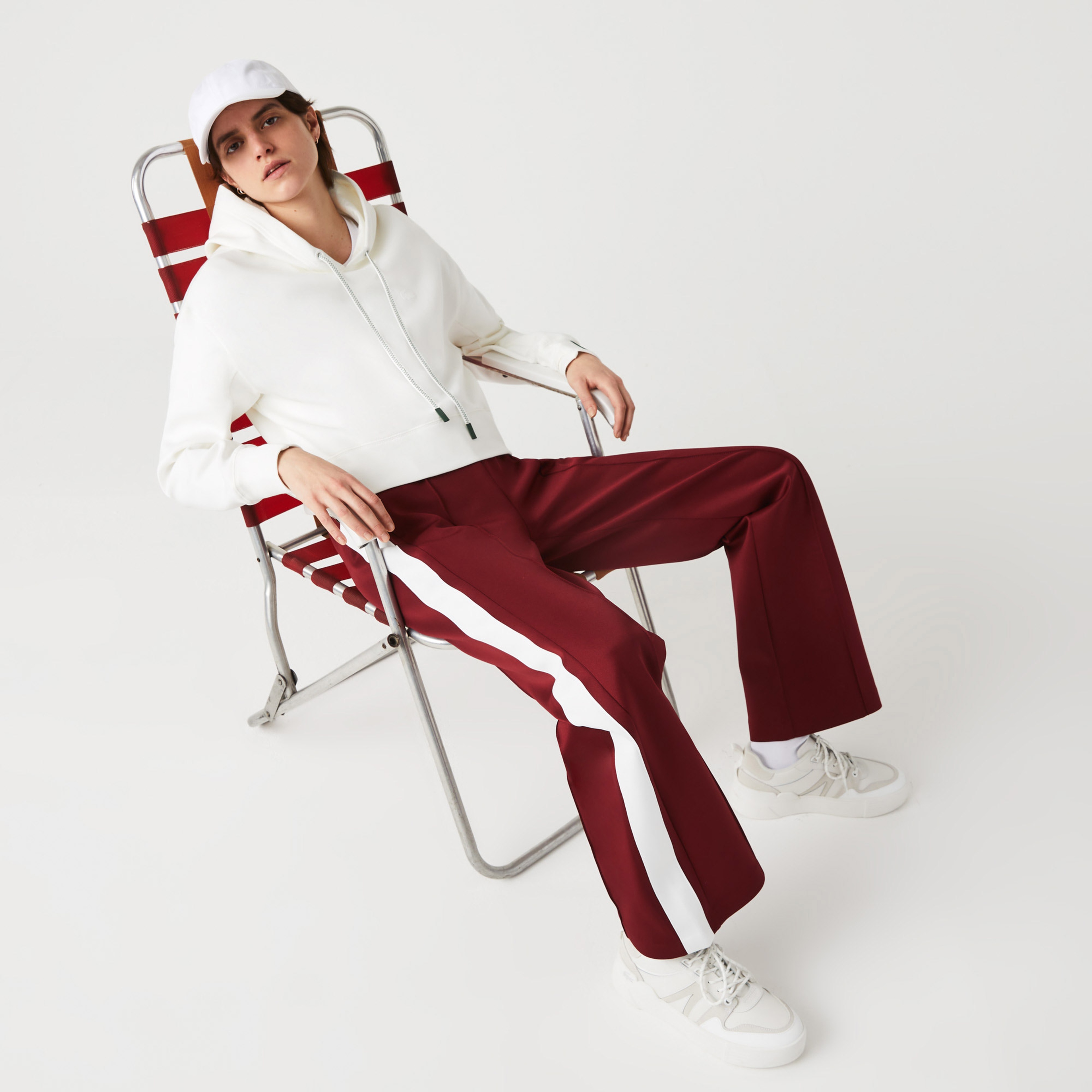 Lacoste Kadın Regular Fit Bordo Eşofman Altı