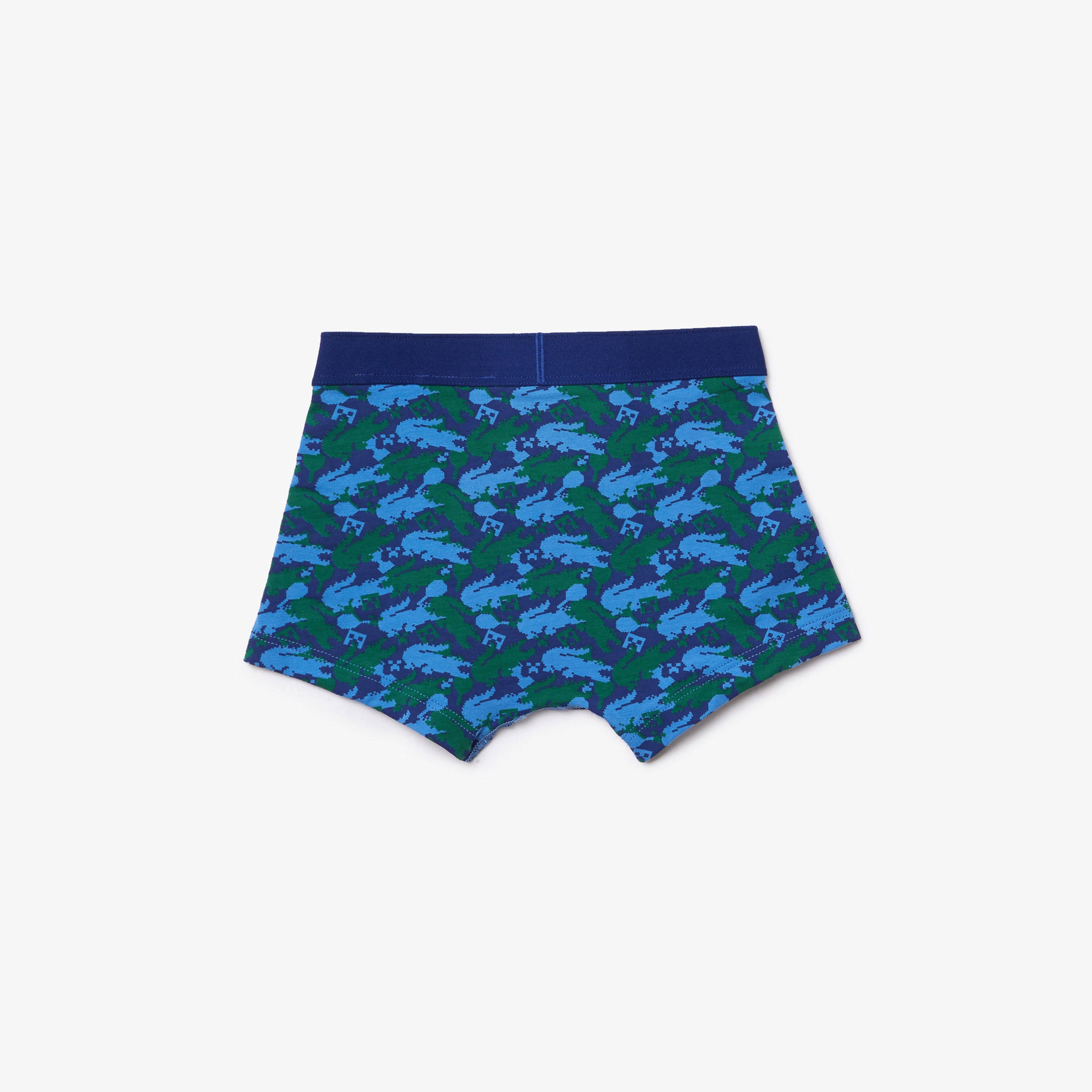 Lacoste X Minecraft Erkek Çocuk Desenli Mavi Boxer