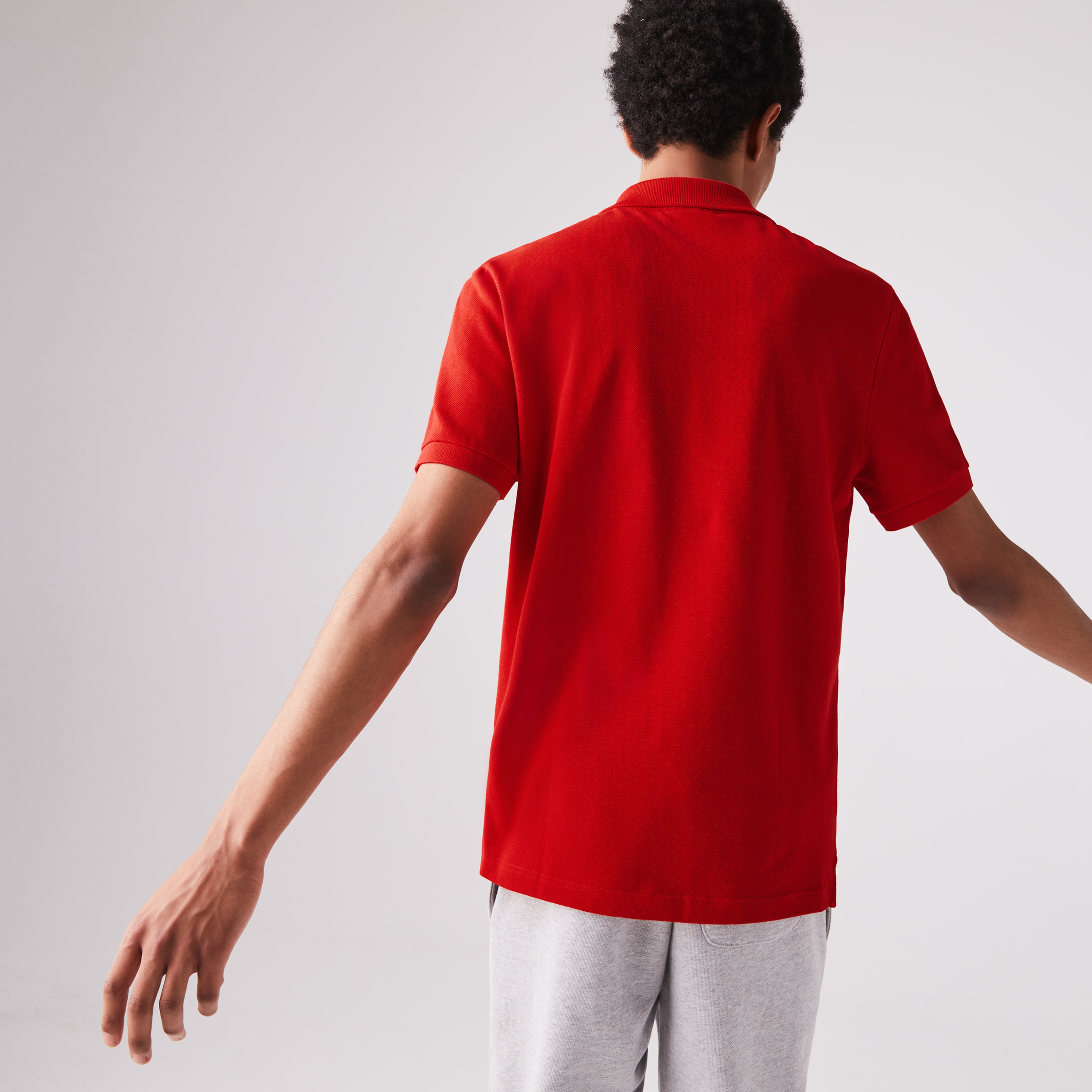 L.12.12 Erkek Slim Fit Polo Yaka Kırmızı Polo