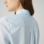 Lacoste Kadın Relaxed Fit Mavi Gömlek