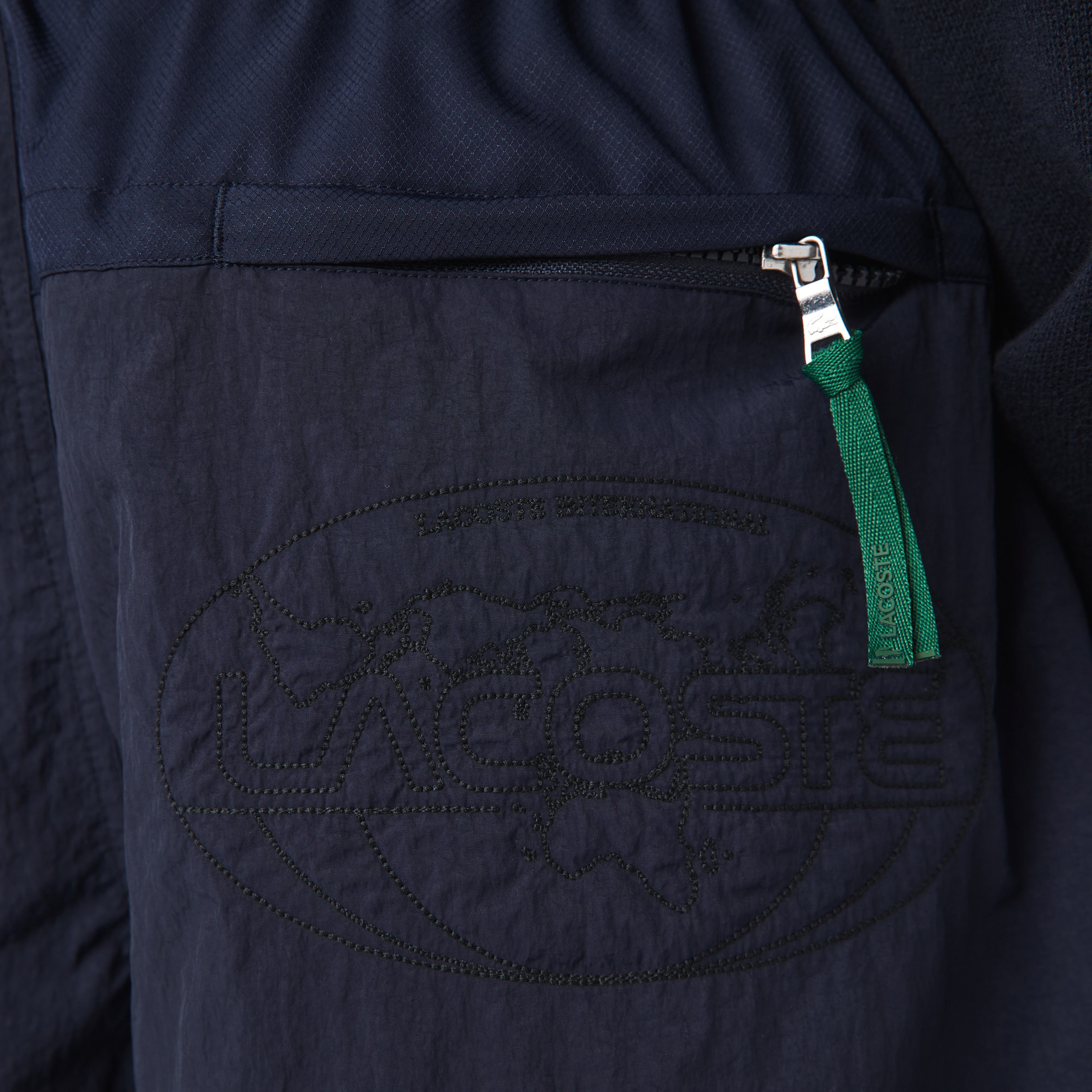 Lacoste L!VE Erkek Relaxed Fit Lacivert Bermuda