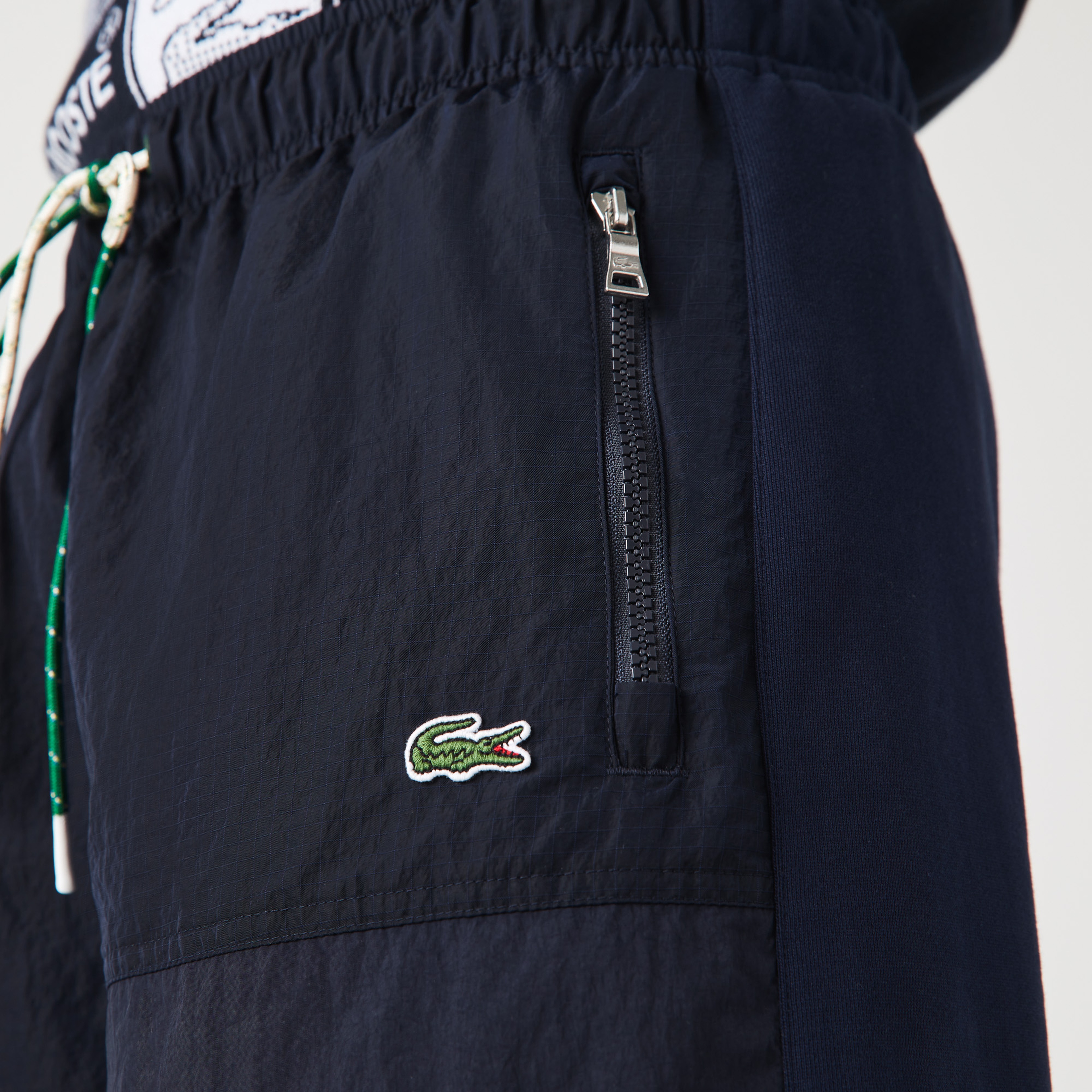 Lacoste L!VE Erkek Relaxed Fit Lacivert Bermuda