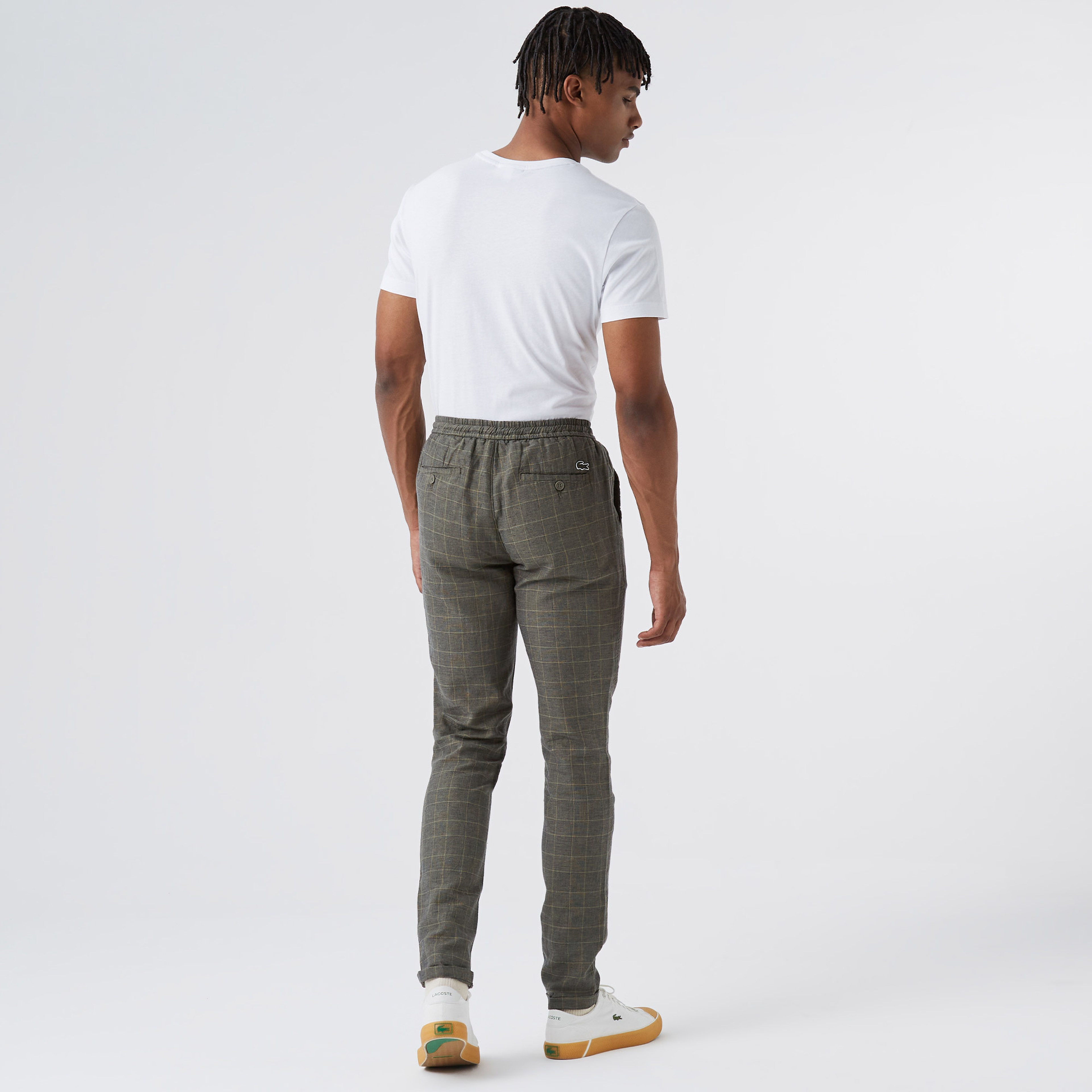 Lacoste Erkek Tapered Fit Desenli Yeşil Pantolon