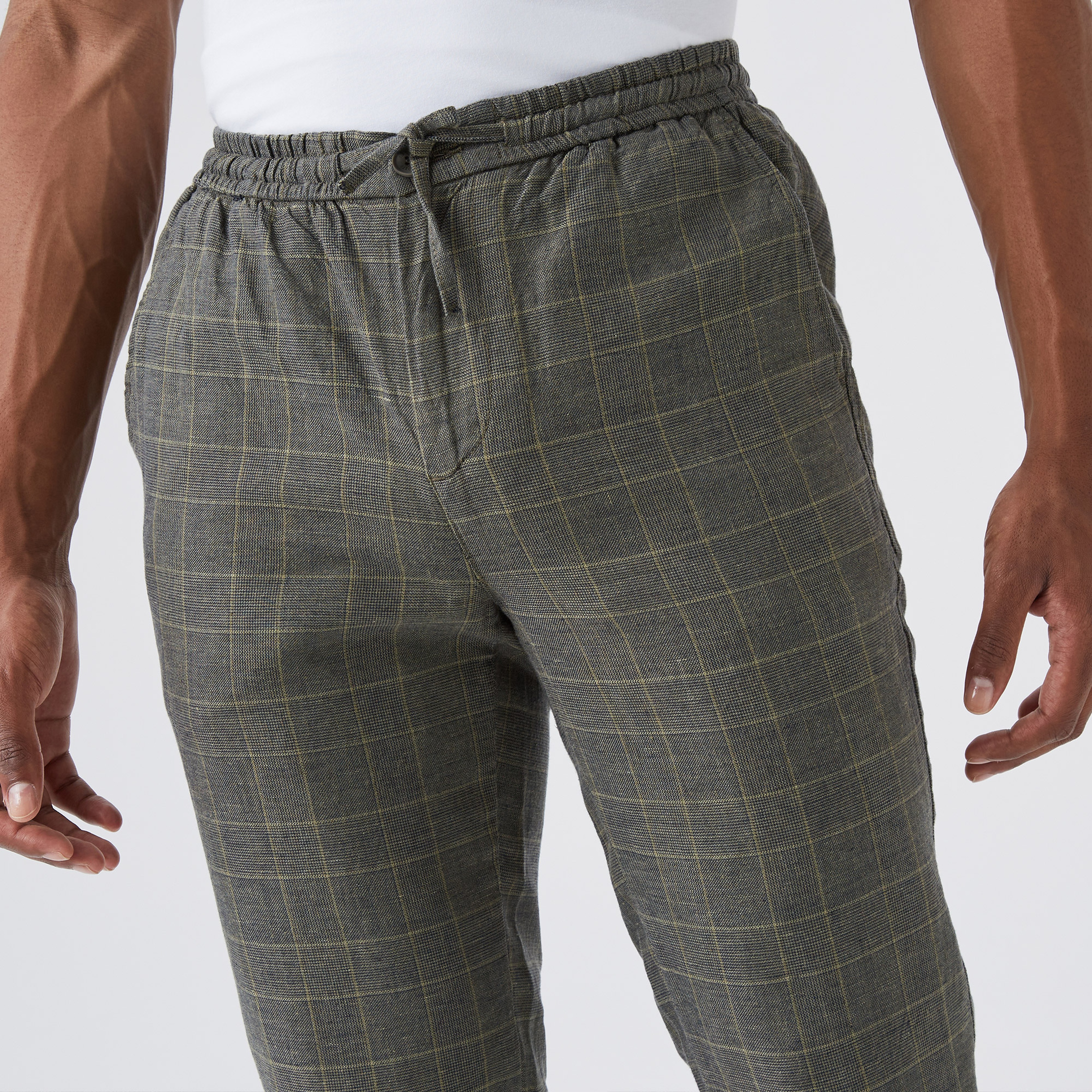 Lacoste Erkek Tapered Fit Desenli Yeşil Pantolon