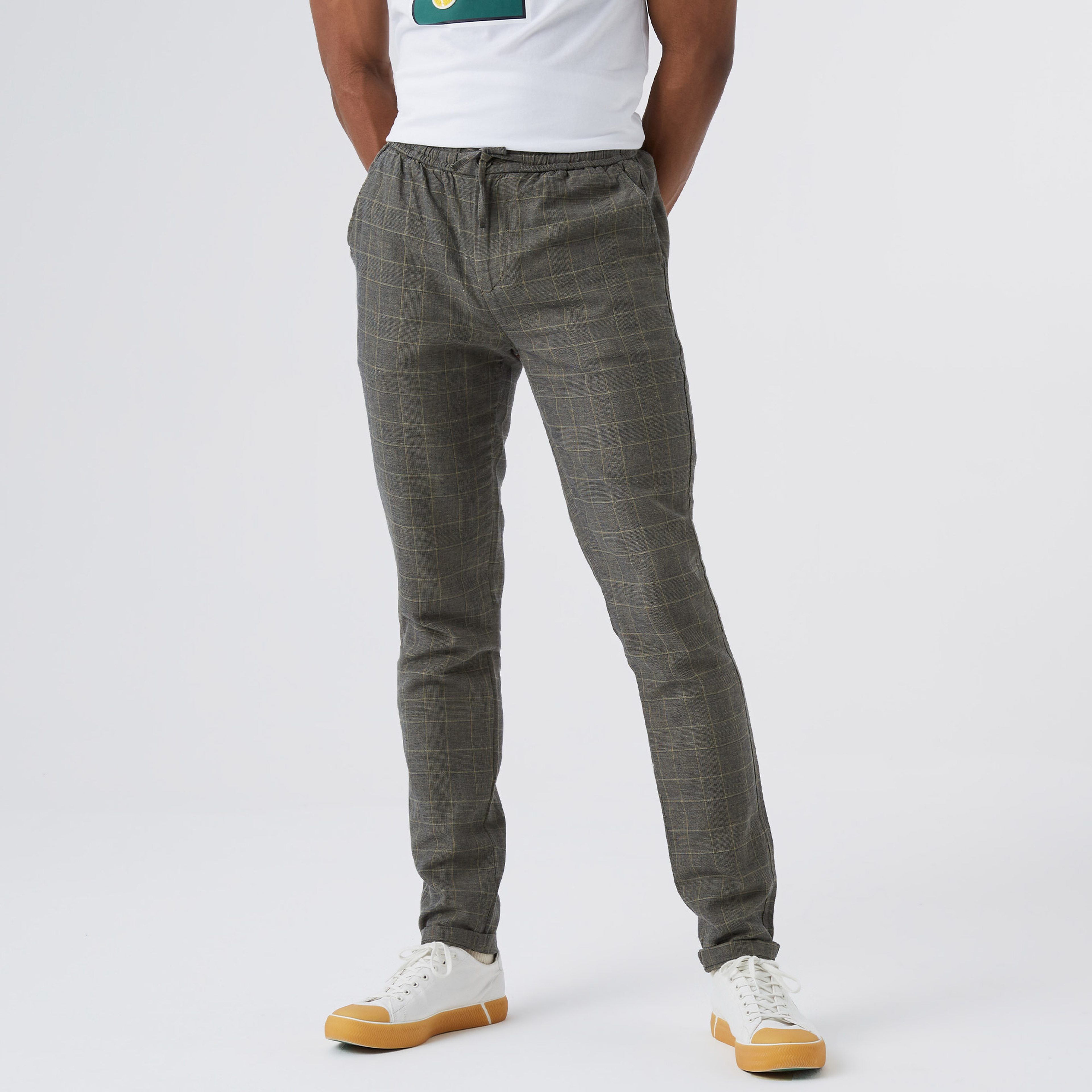 Lacoste Erkek Tapered Fit Desenli Yeşil Pantolon