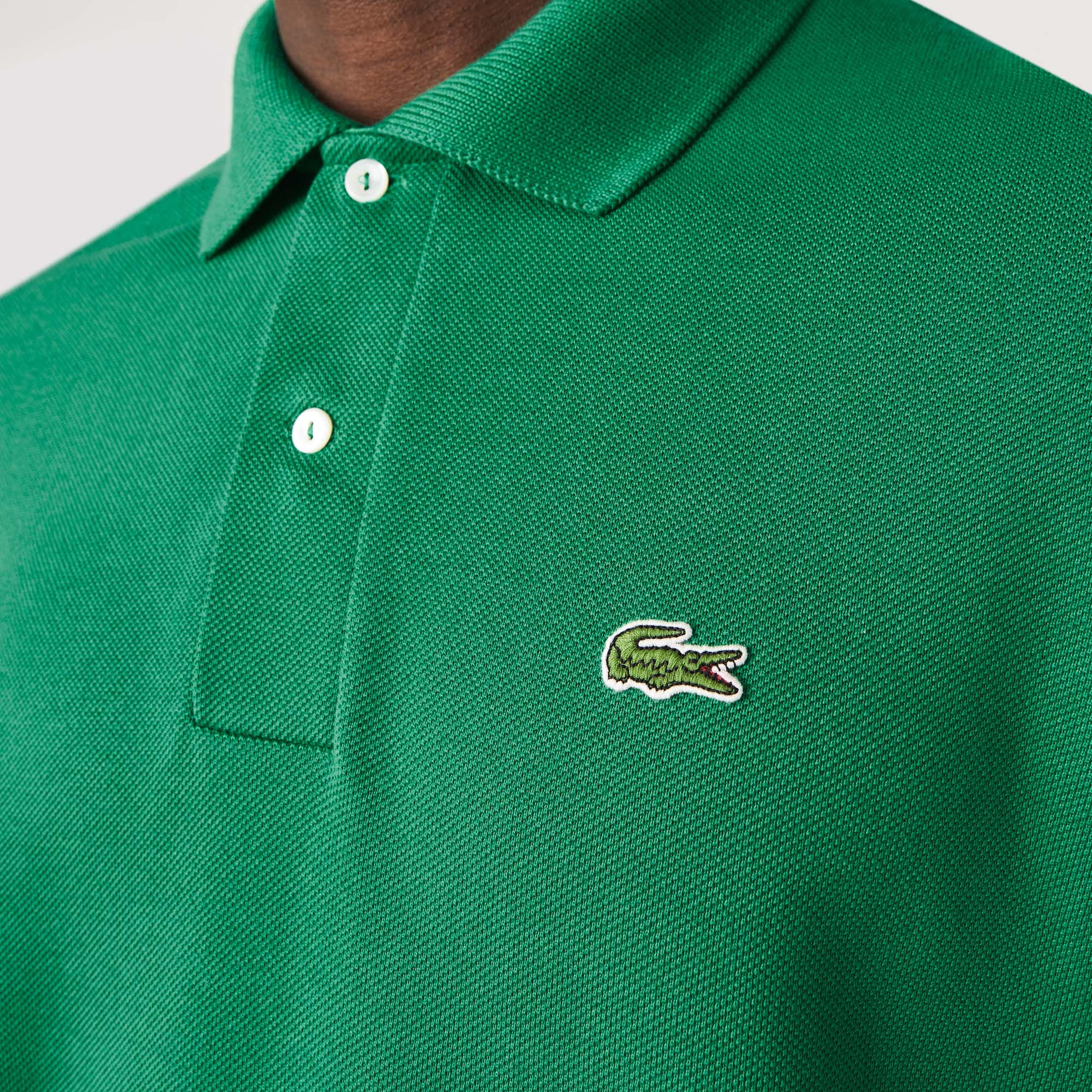 Lacoste Organik Pamuk Erkek Classic Fit L1221 Yeşil Polo