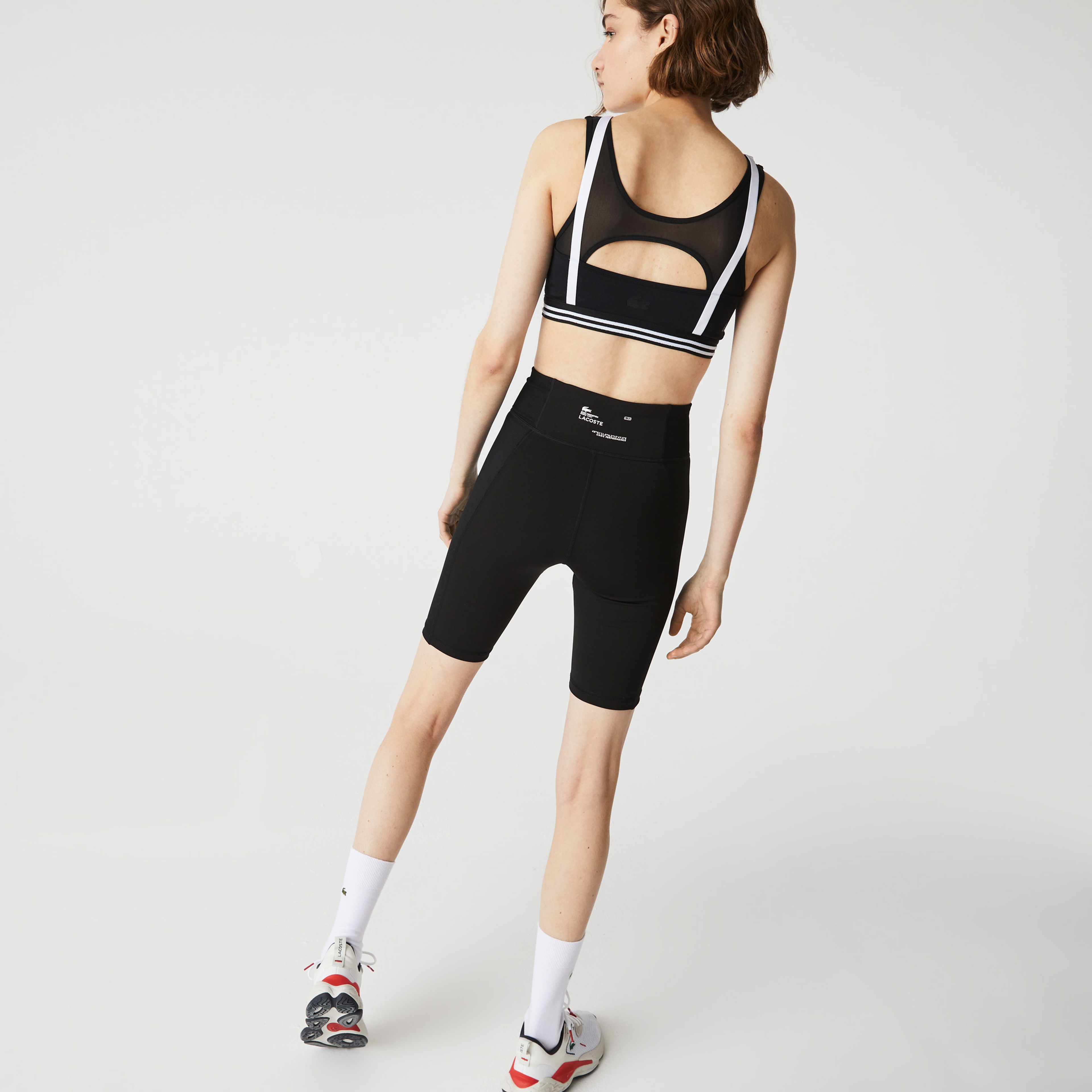 Lacoste SPORT Active Kadın Slim Fit Kısa Siyah Tayt