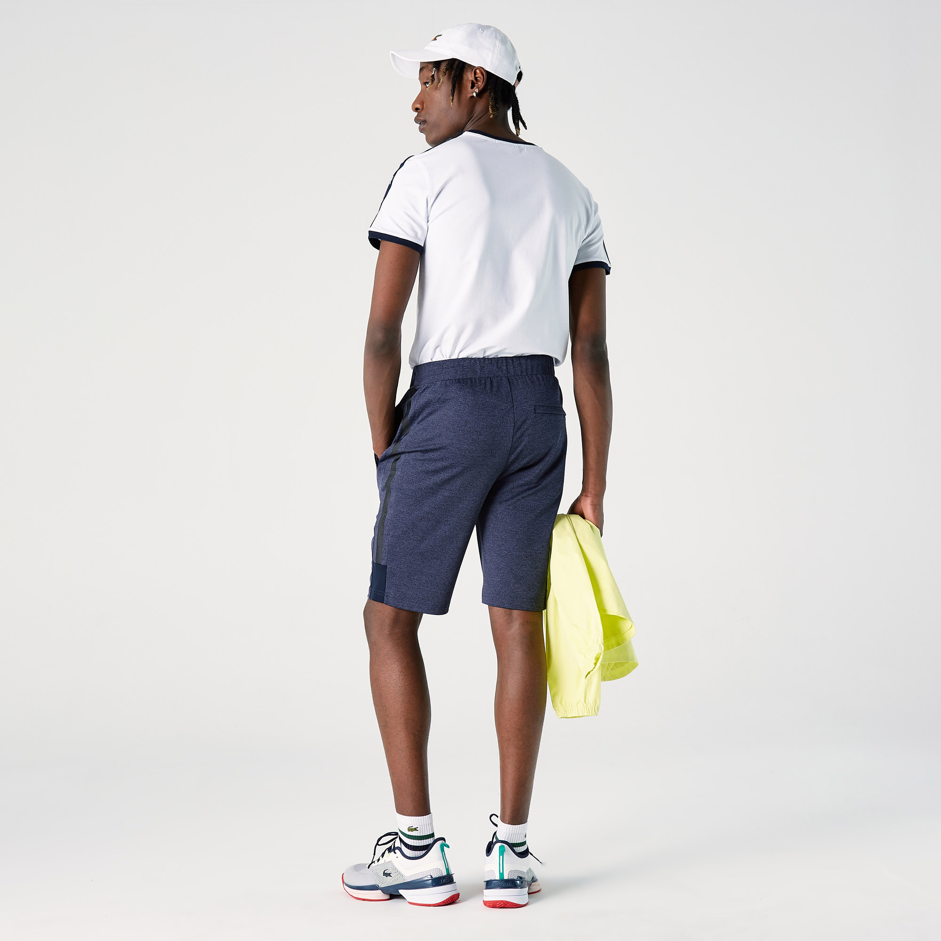 Lacoste Erkek Slim Fit Desenli Lacivert Şort