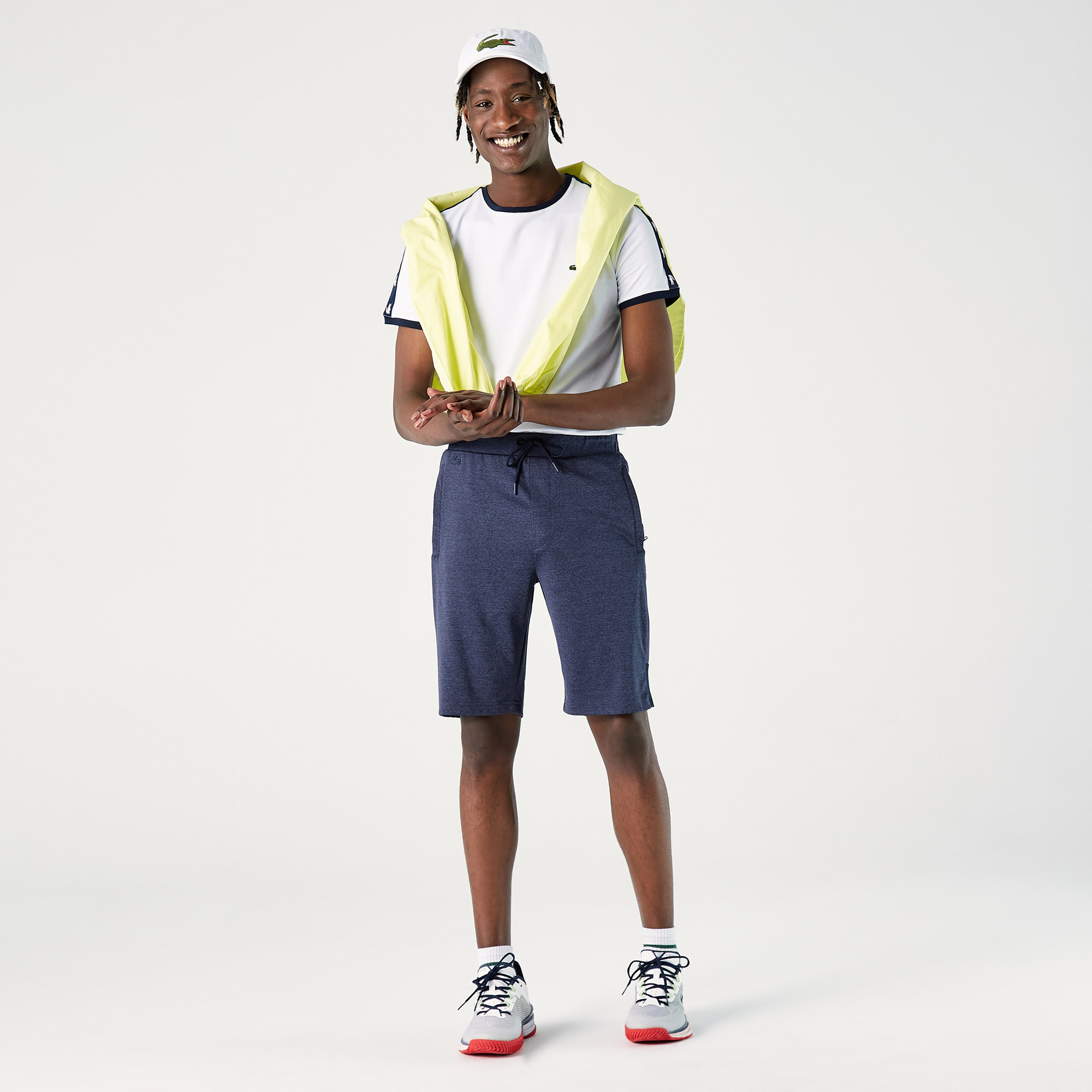 Lacoste Erkek Slim Fit Desenli Lacivert Şort