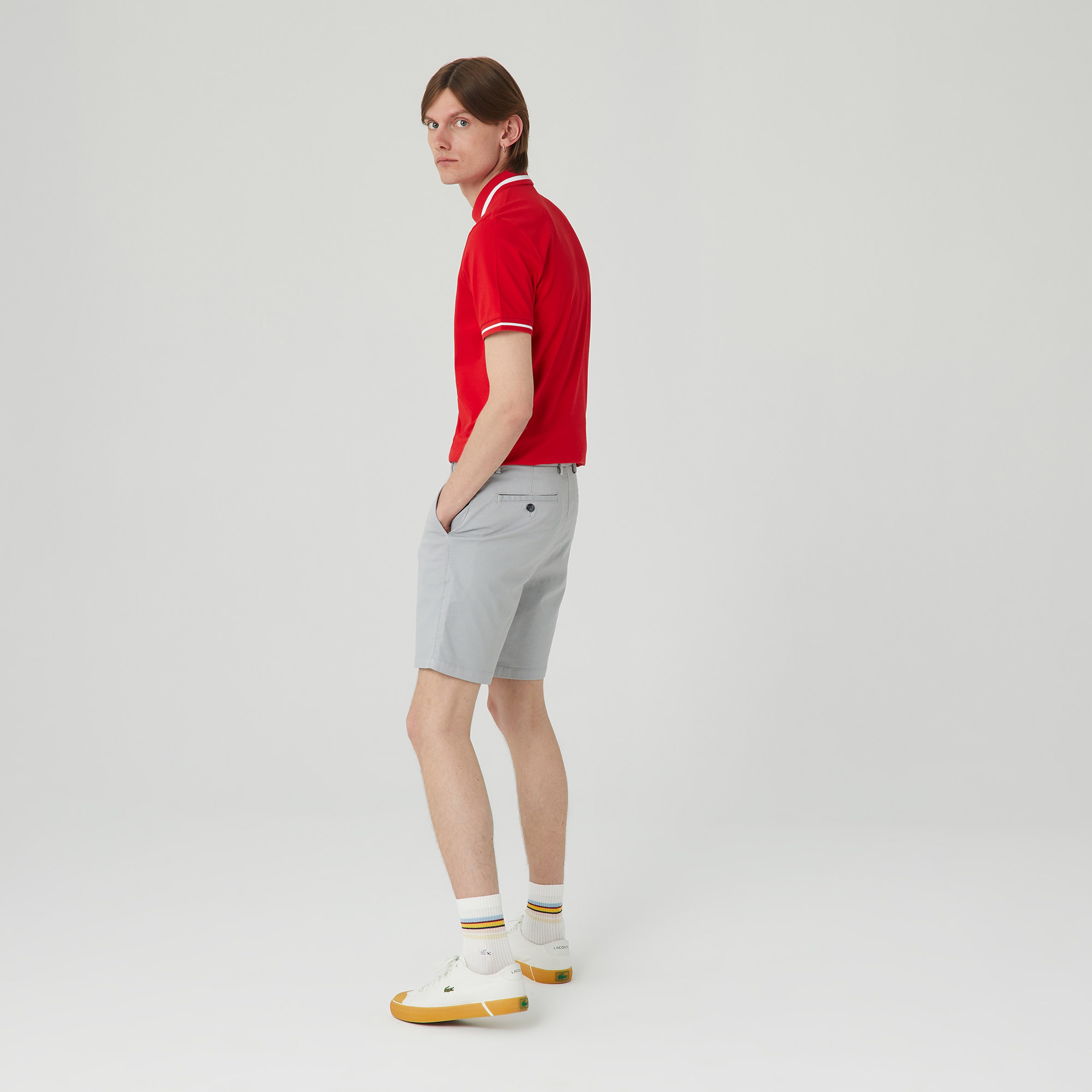 Erkek Regular Fit Gri Bermuda Şort