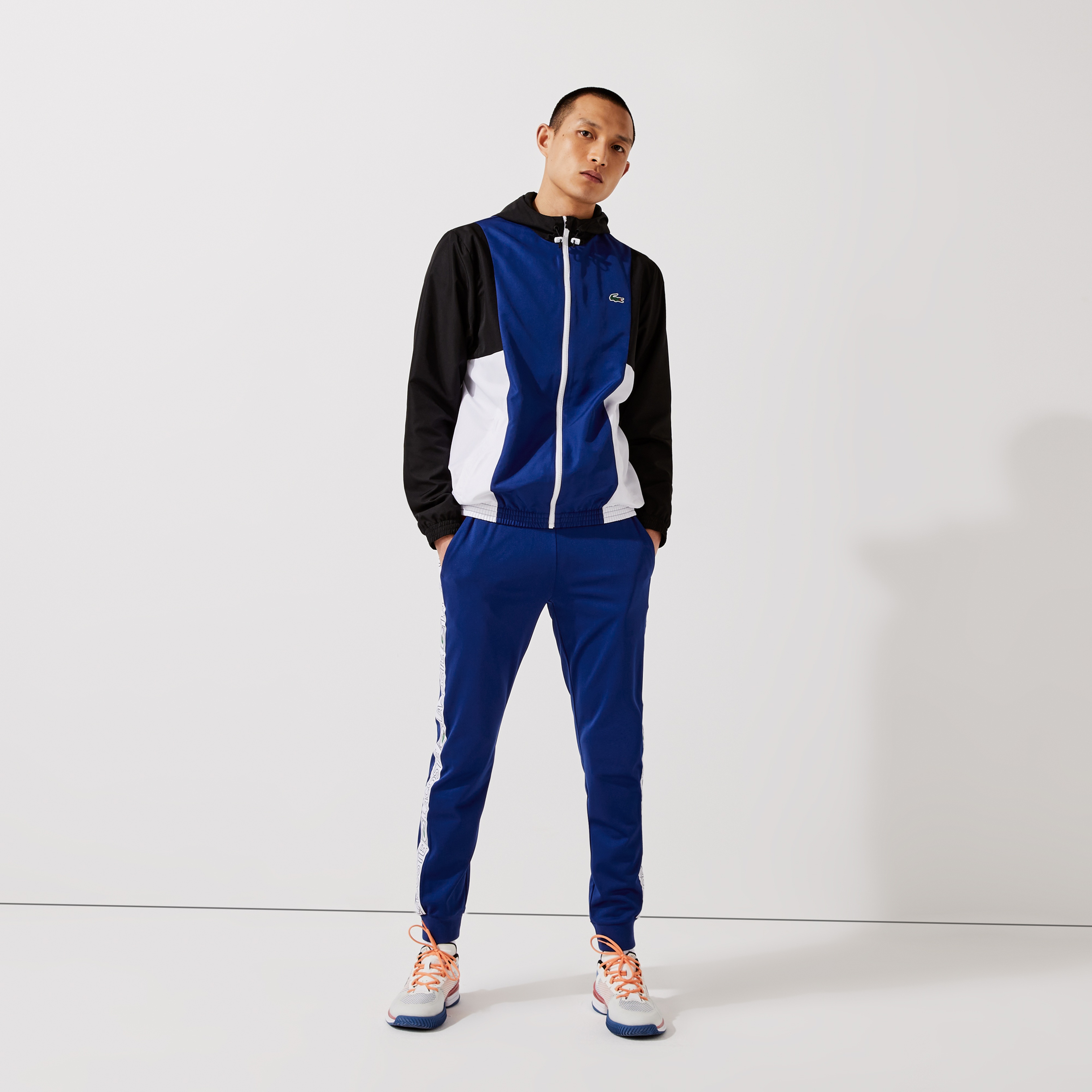 Lacoste SPORT Erkek Kapüşonlu Lacivert Ceket