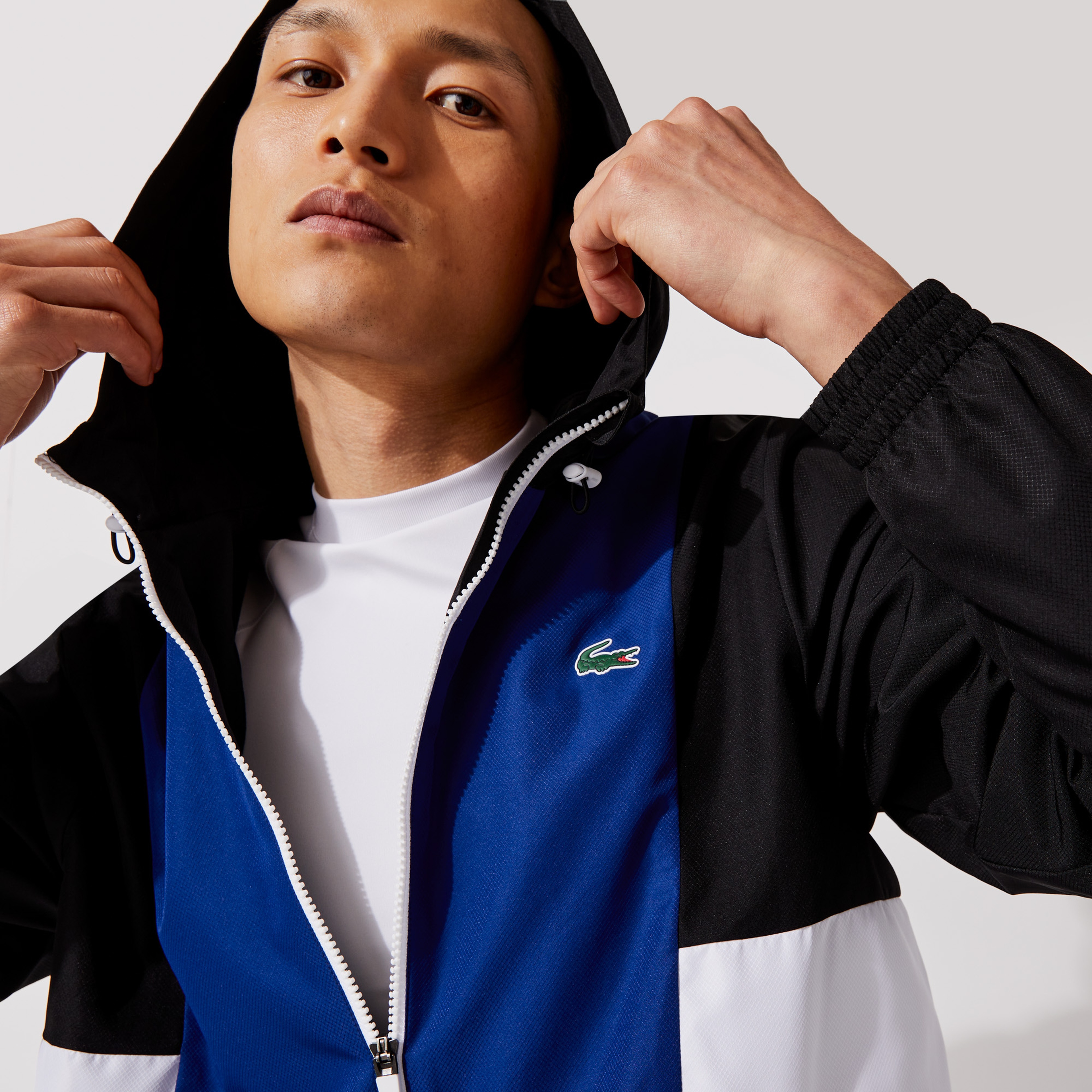 Lacoste SPORT Erkek Kapüşonlu Lacivert Ceket