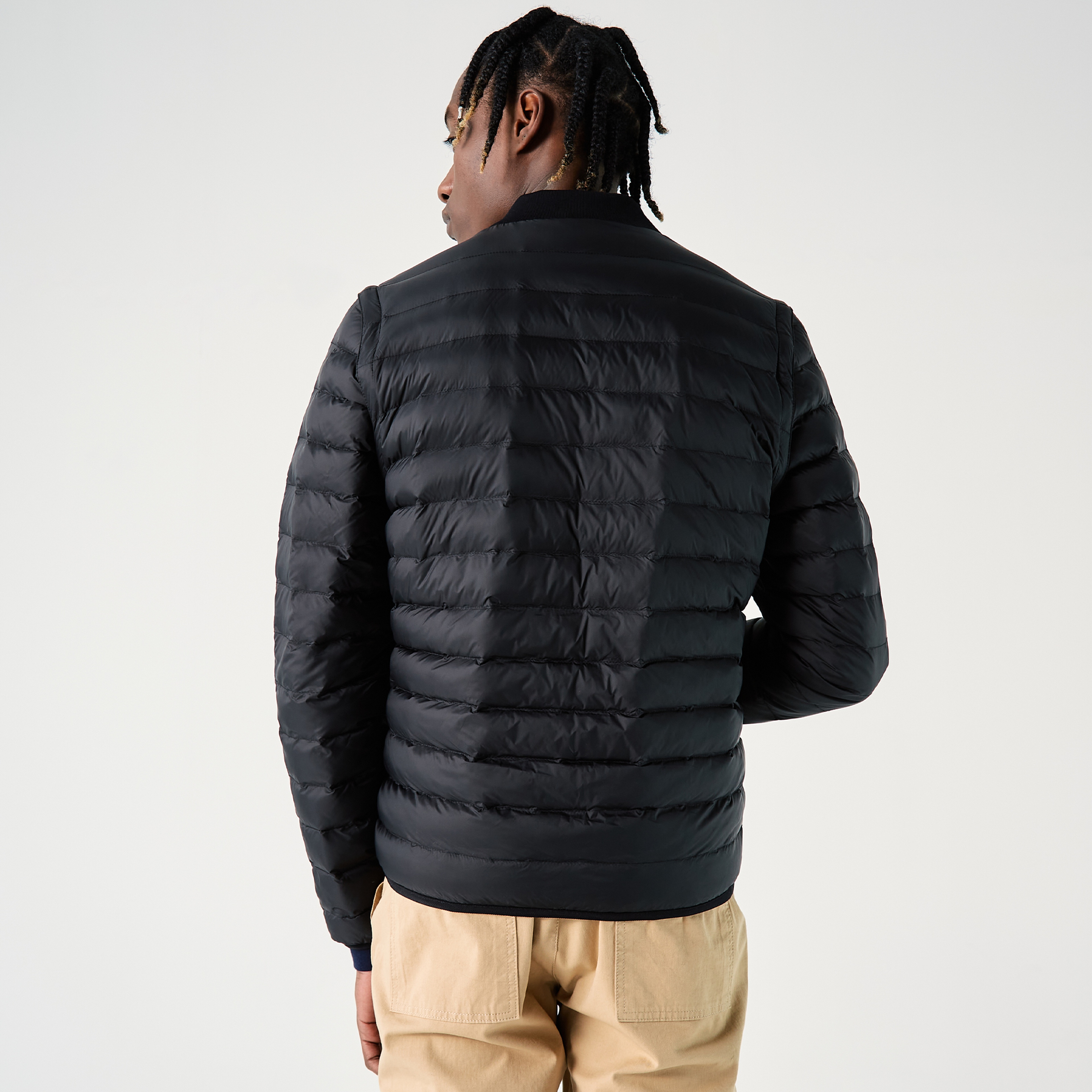 Lacoste Erkek Hakim Yaka Kapitone Siyah Mont