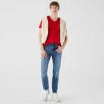 Lacoste Erkek Slim Fit Bisiklet Yaka Kırmızı T-Shirt