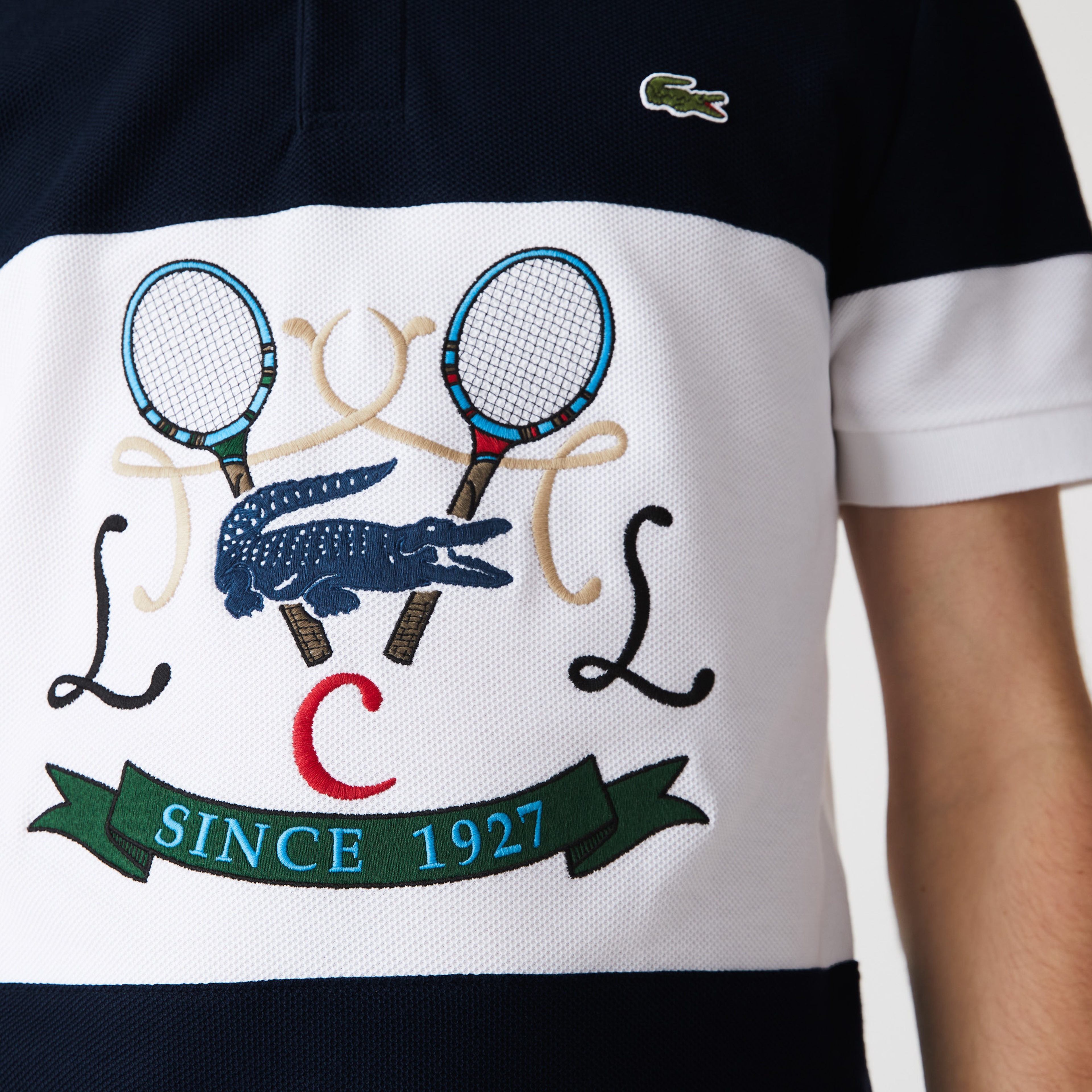 Lacoste Erkek Regular Fit Renk Bloklu Lacivert Polo