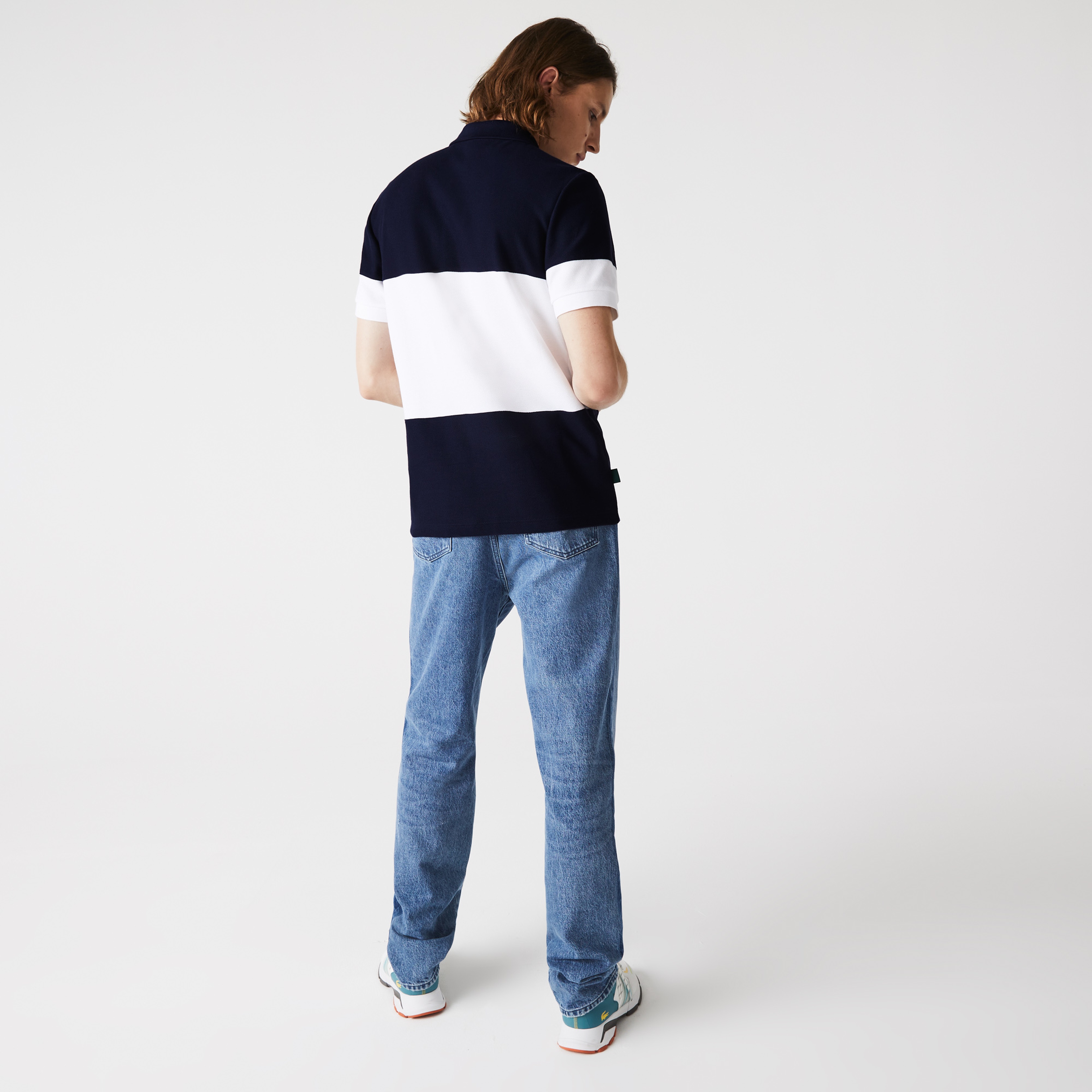 Lacoste Erkek Regular Fit Renk Bloklu Lacivert Polo