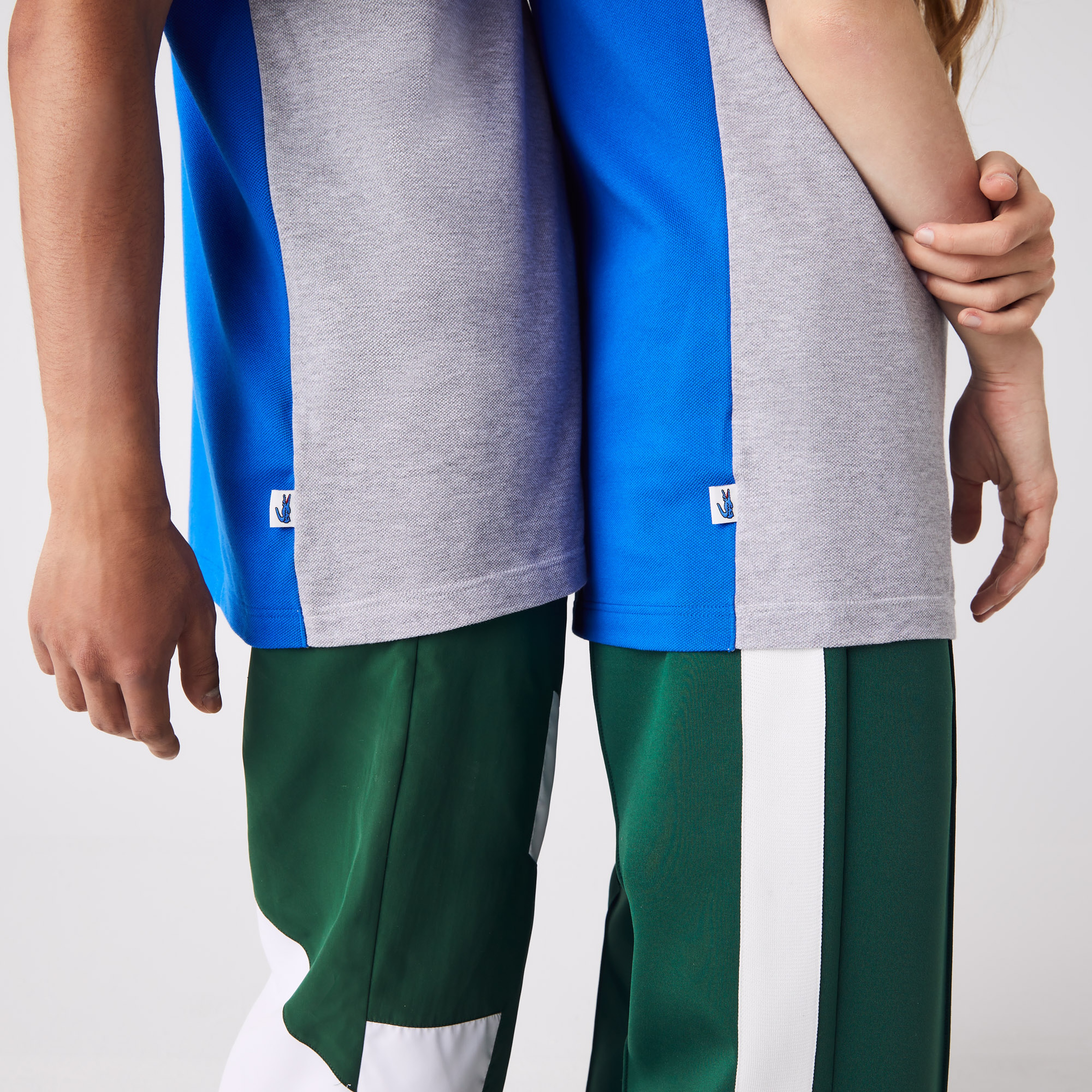 Lacoste L!VE Unisex Relaxed Fit Renk Bloklu Mavi Polo