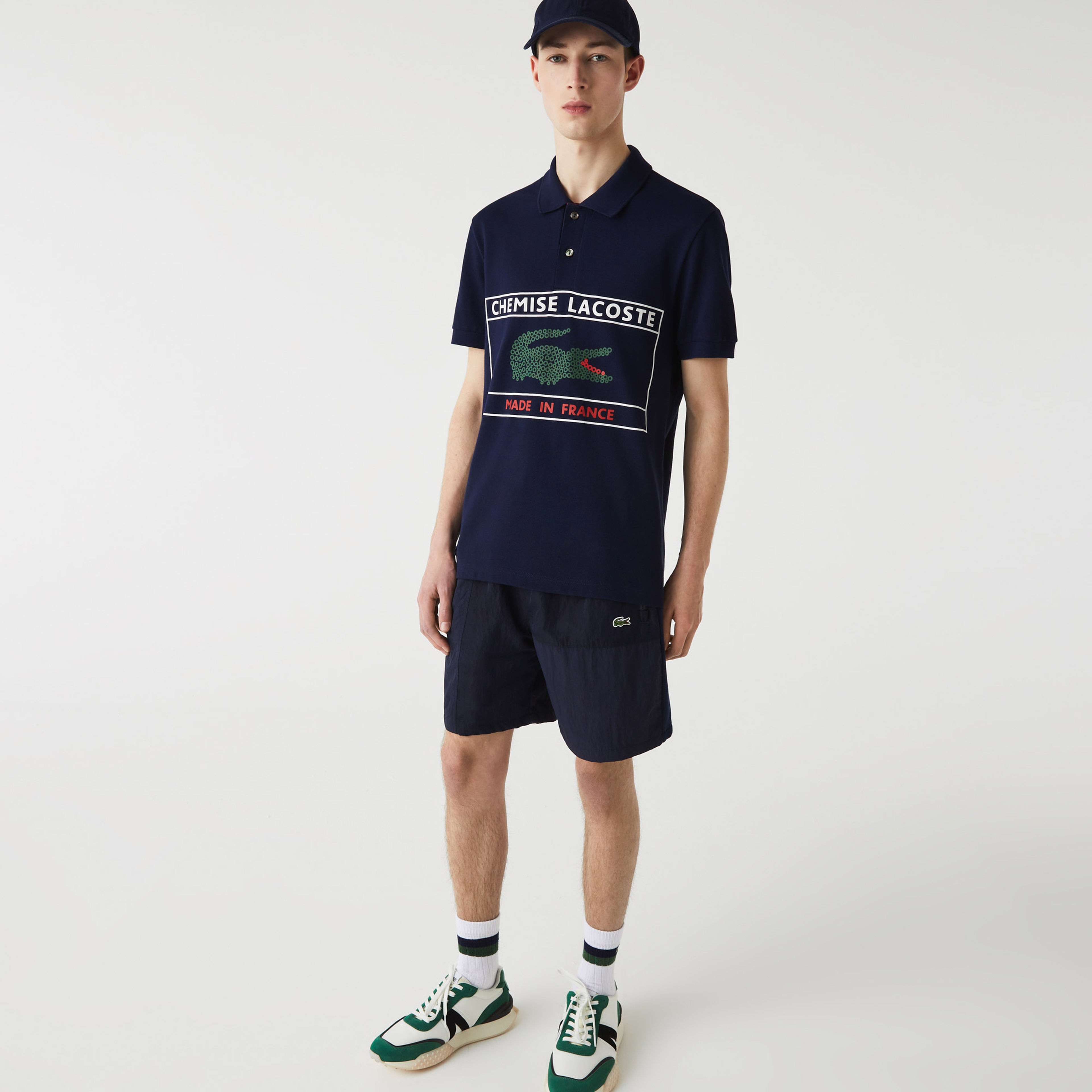Lacoste Erkek Regular Fit Baskılı Lacivert Polo