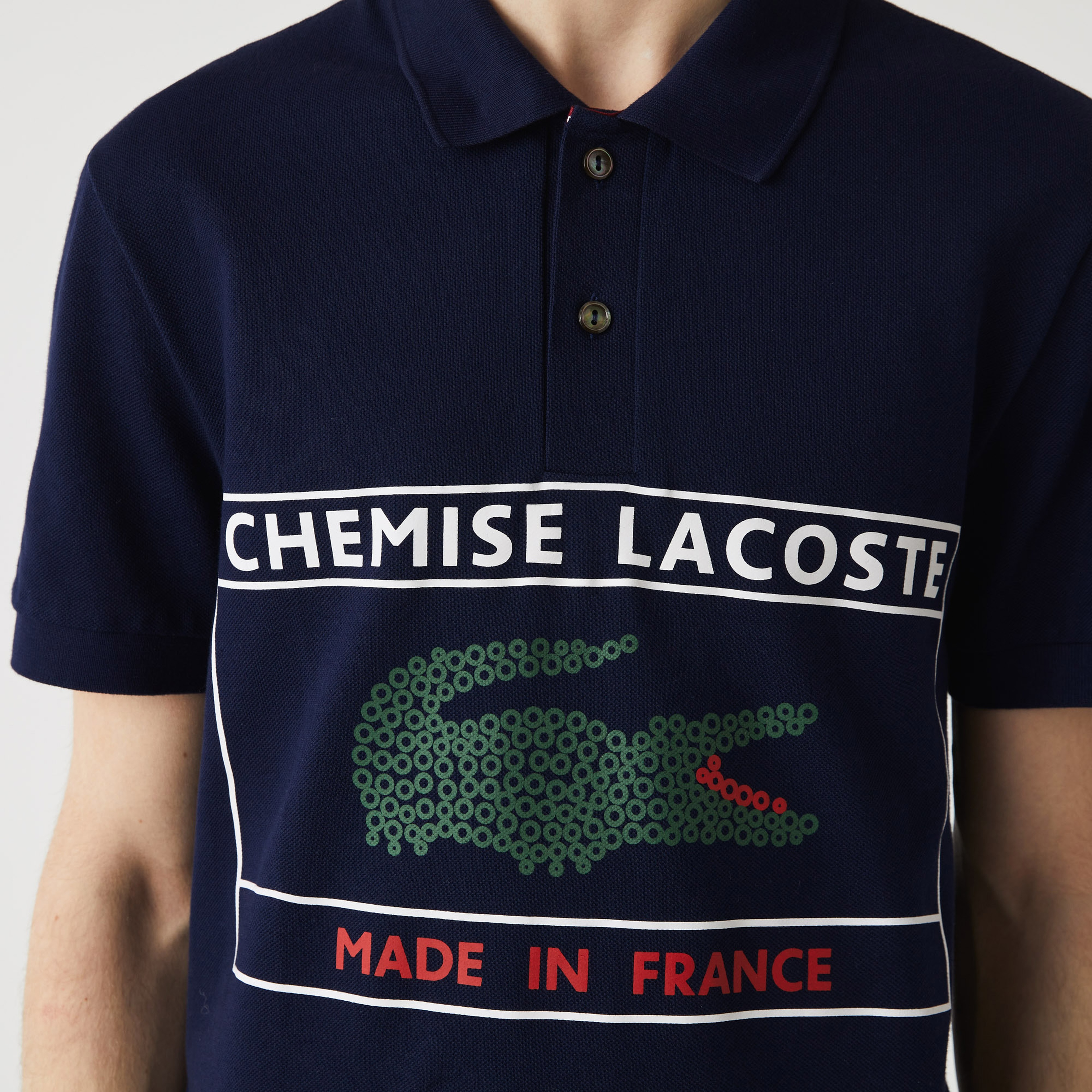 Lacoste Erkek Regular Fit Baskılı Lacivert Polo