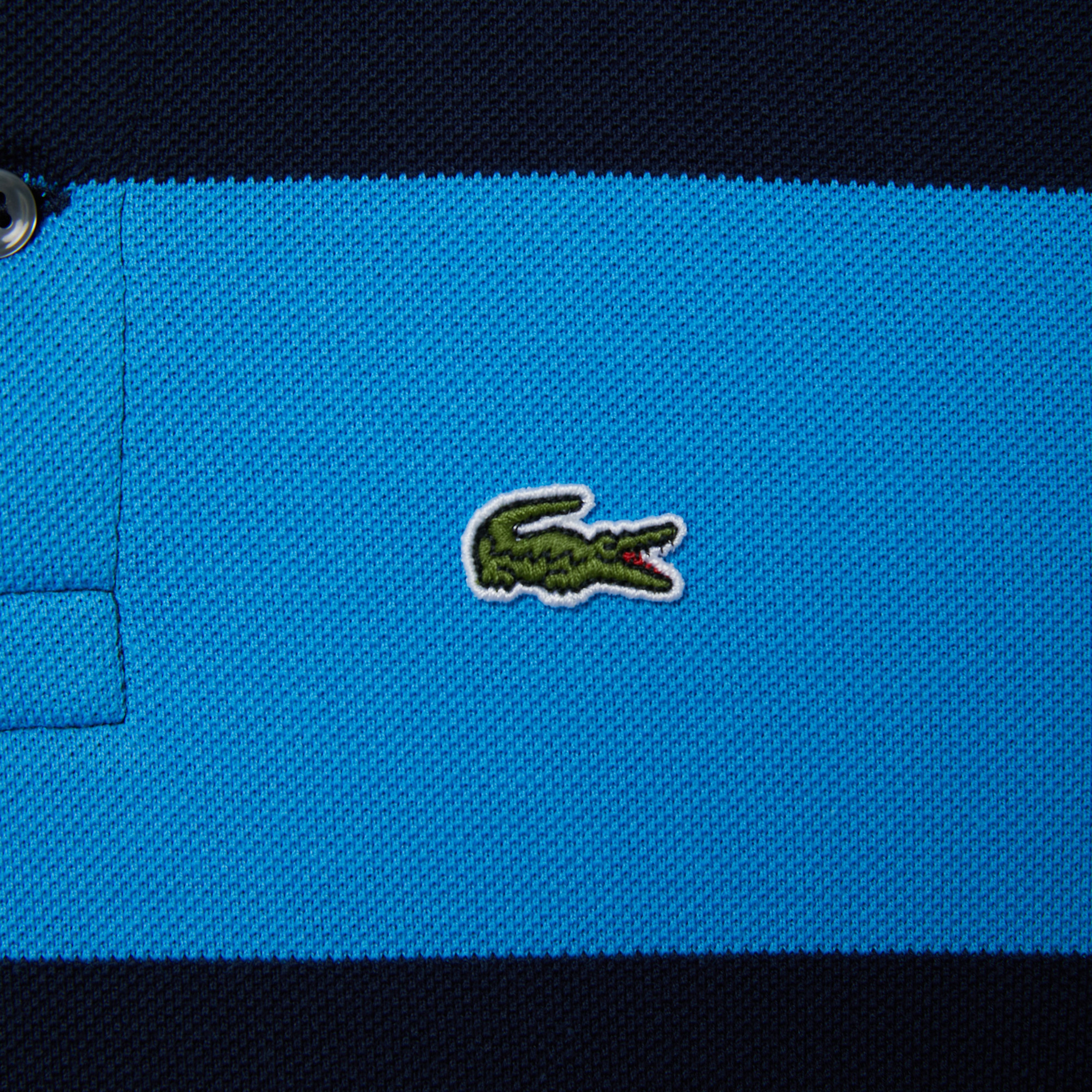 Lacoste Erkek Çocuk Çizgili Mavi Polo