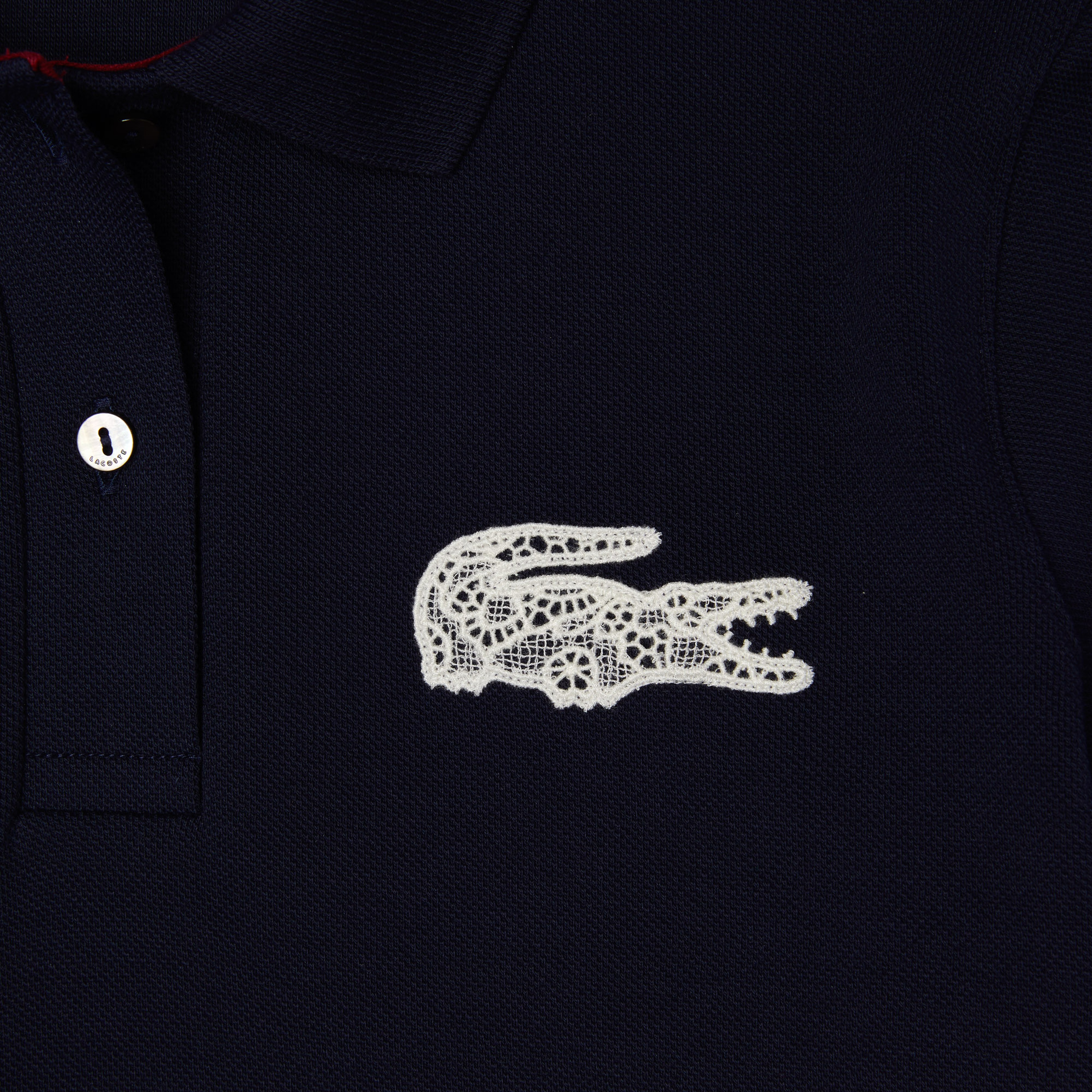 Lacoste Kadın Slim Fit Kısa Kollu Polo Yaka Lacivert Elbise
