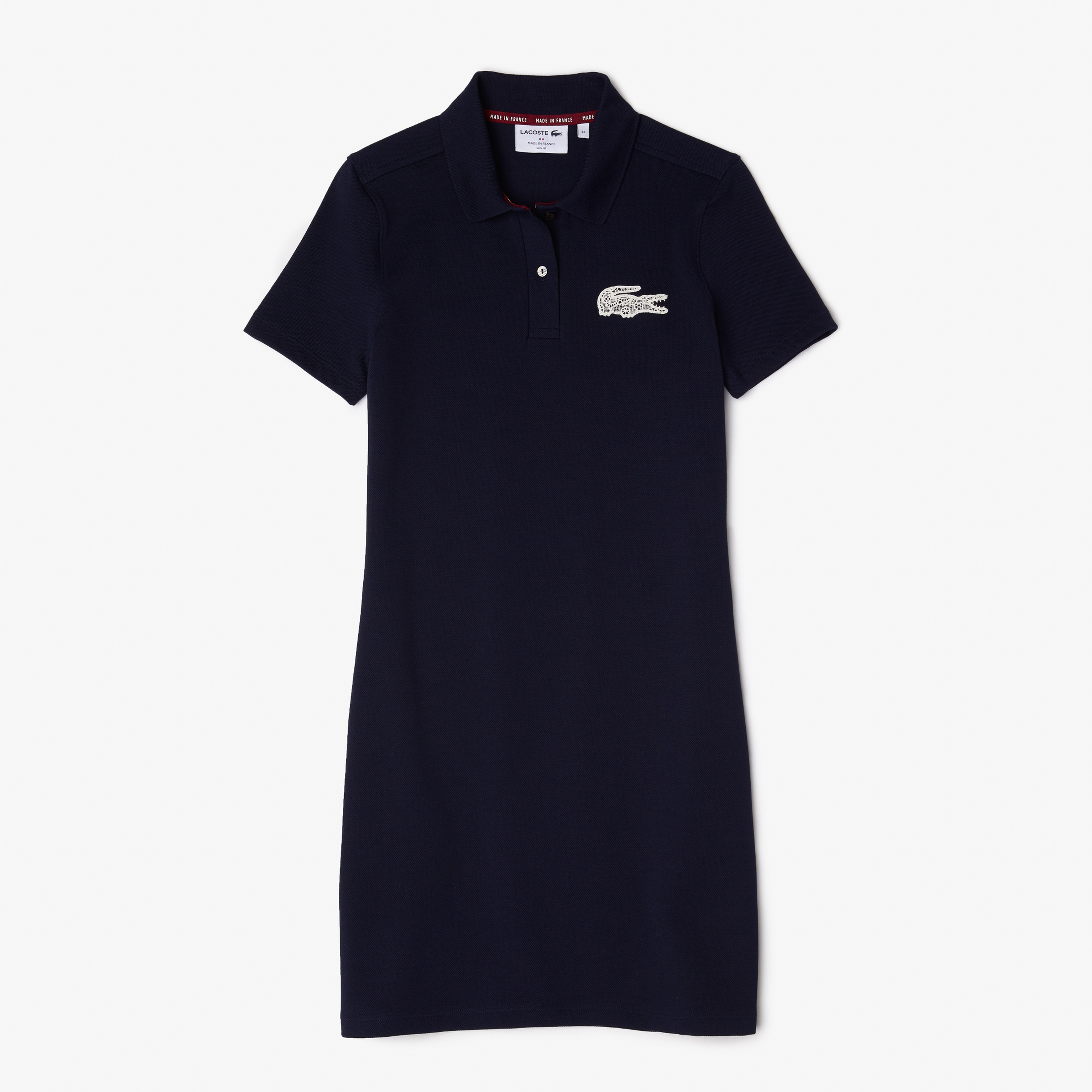 Lacoste Kadın Slim Fit Kısa Kollu Polo Yaka Lacivert Elbise