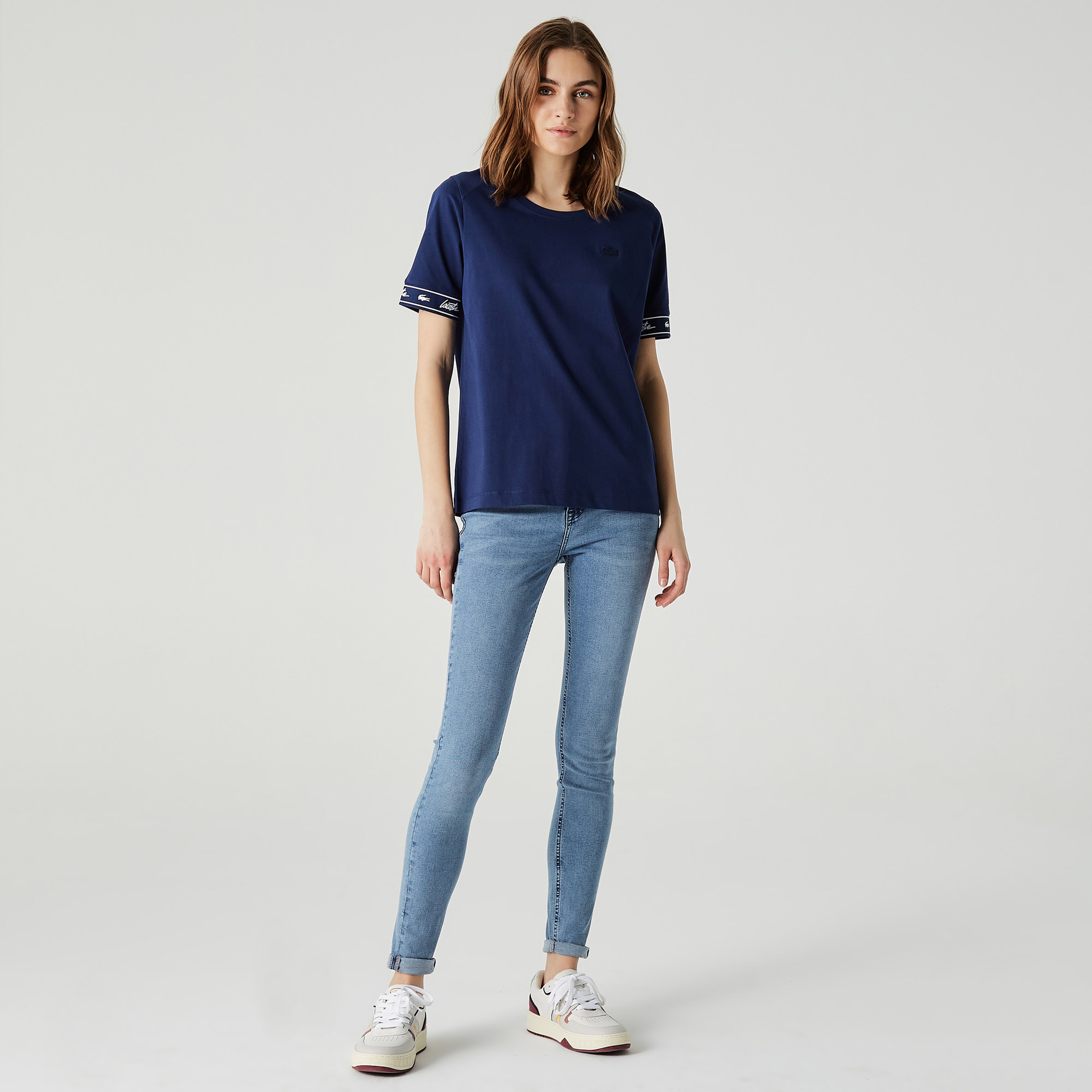 Lacoste Kadın Lacivert T-Shirt