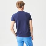 Erkek Slim Fit Bisiklet Yaka Lacivert T-Shirt