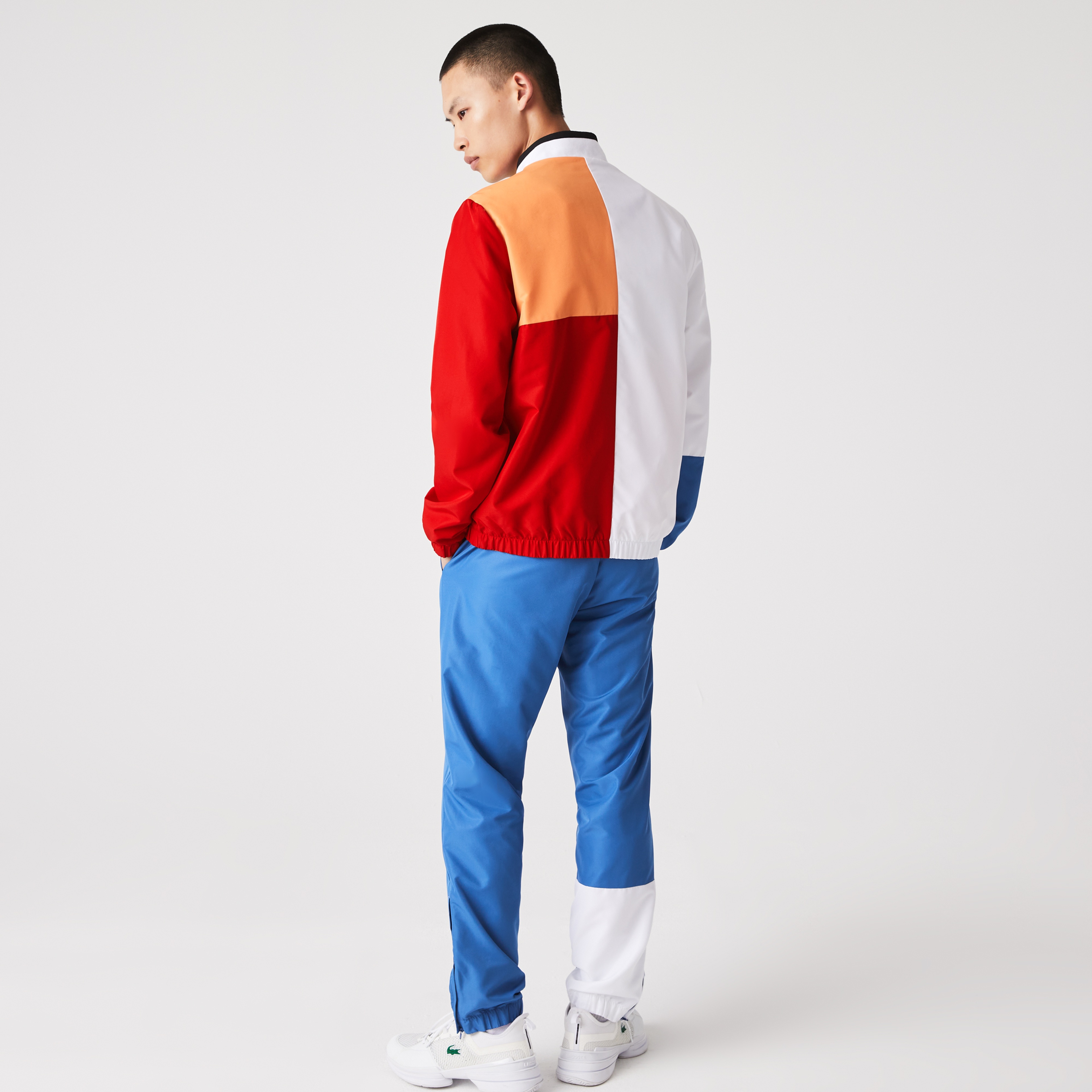 Lacoste SPORT Erkek Regular Fit Dik Yaka Renk Bloklu Lacivert Eşofman Takımı
