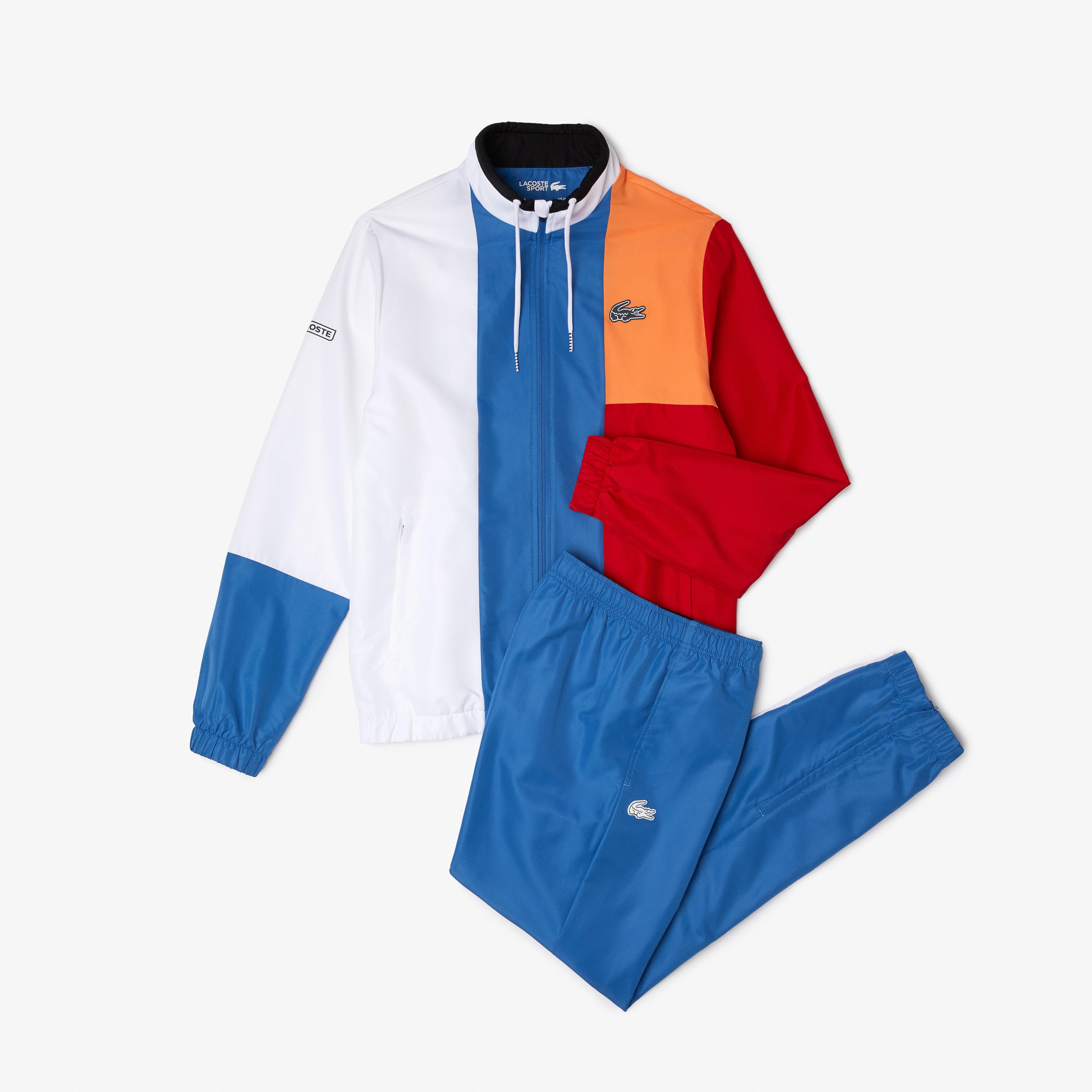 Lacoste SPORT Erkek Regular Fit Dik Yaka Renk Bloklu Lacivert Eşofman Takımı