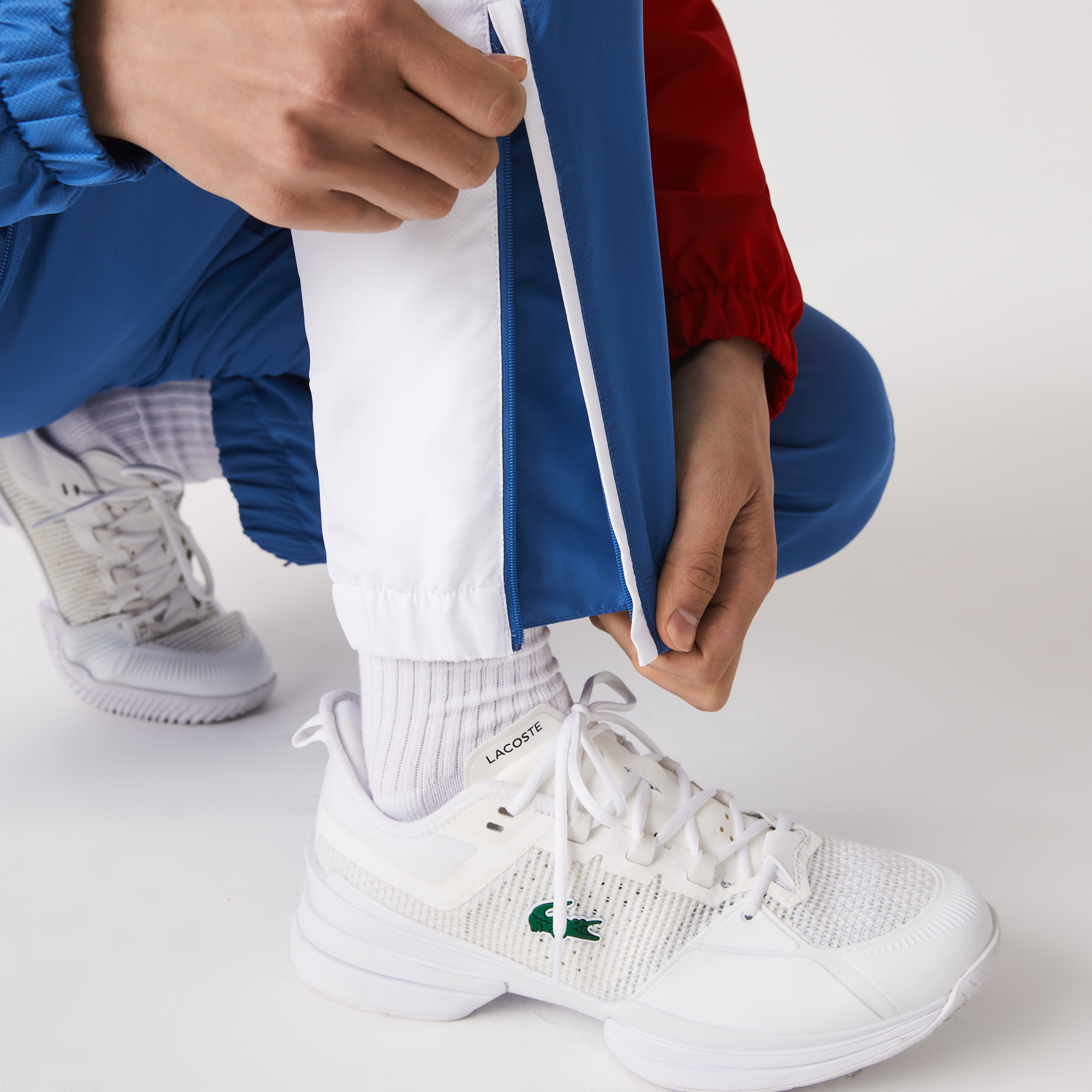 Lacoste SPORT Erkek Regular Fit Dik Yaka Renk Bloklu Lacivert Eşofman Takımı