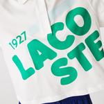 Lacoste Kadın Relaxed Fit Baskılı Beyaz Polo