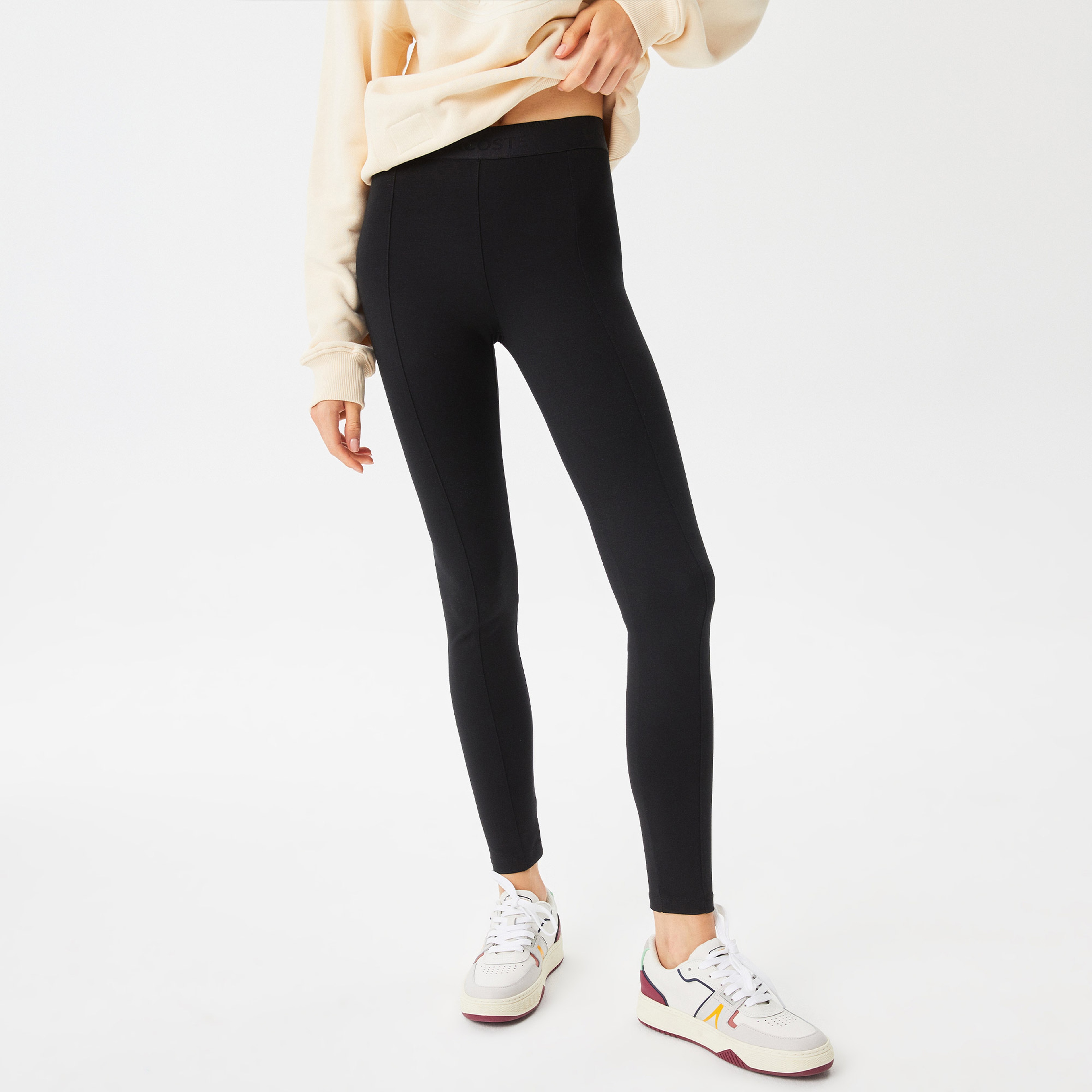 Lacoste Kadın Skinny Fit Siyah Tayt