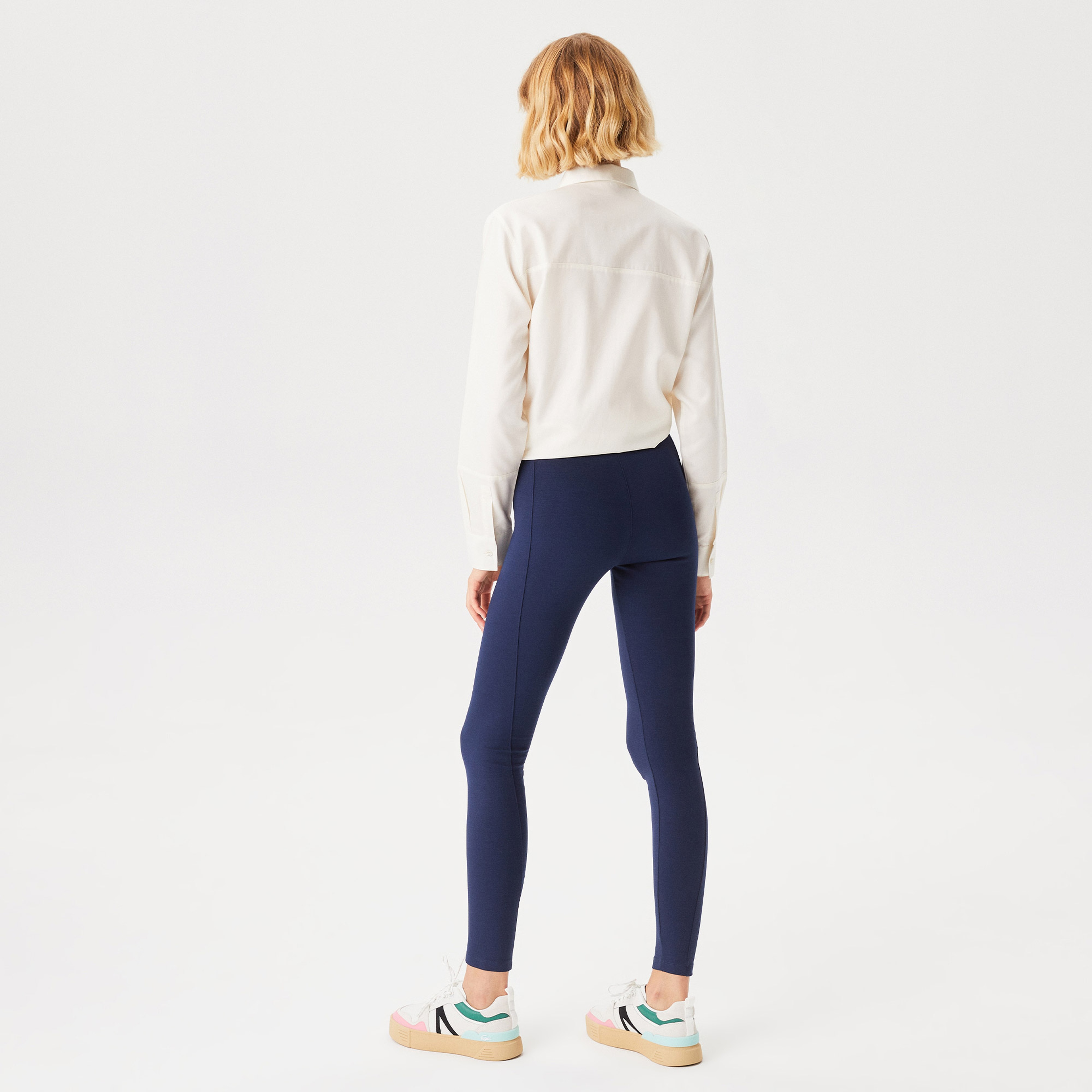 Lacoste Kadın Skinny Fit Lacivert Tayt