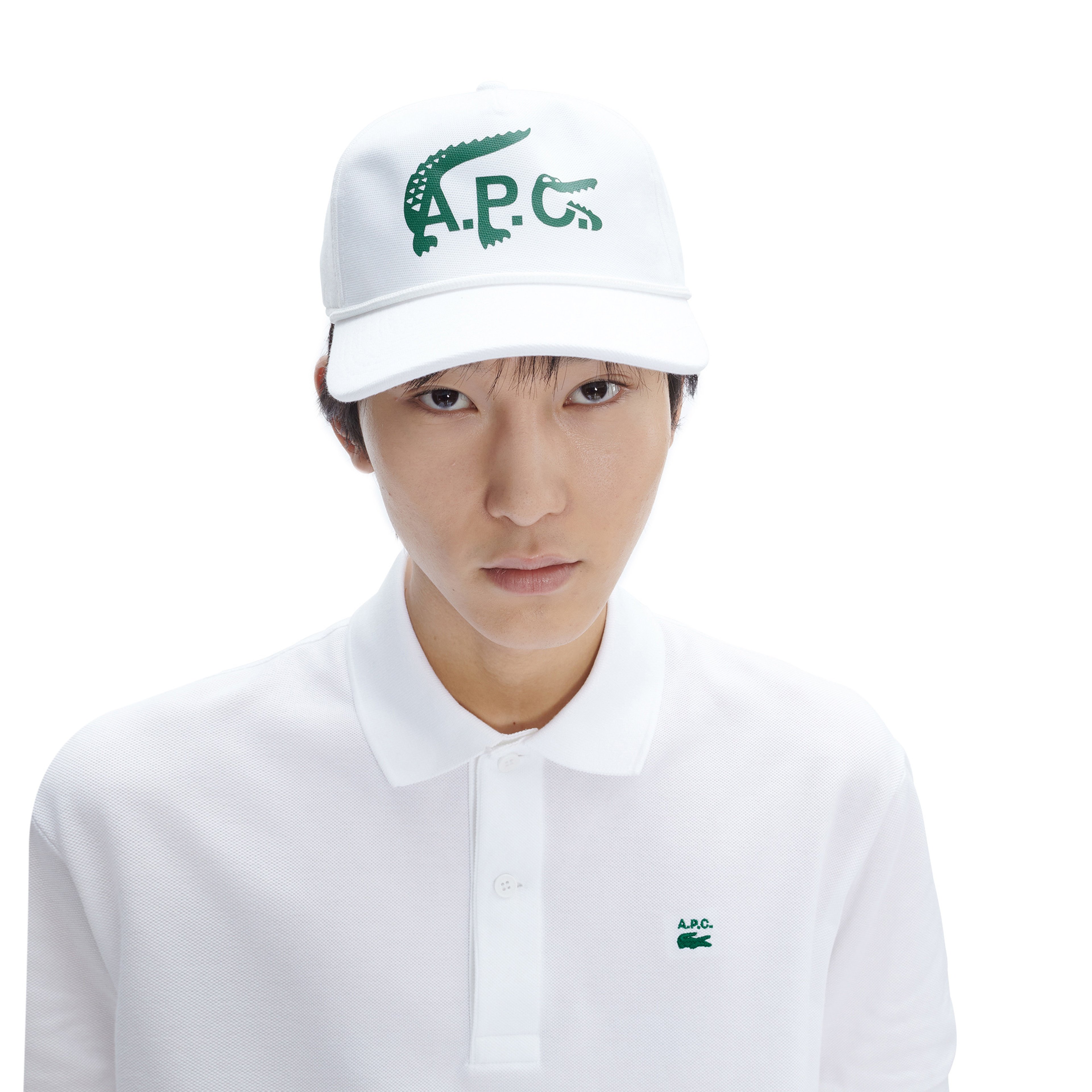 Lacoste X A.P.C Unisex Baskılı Beyaz Şapka