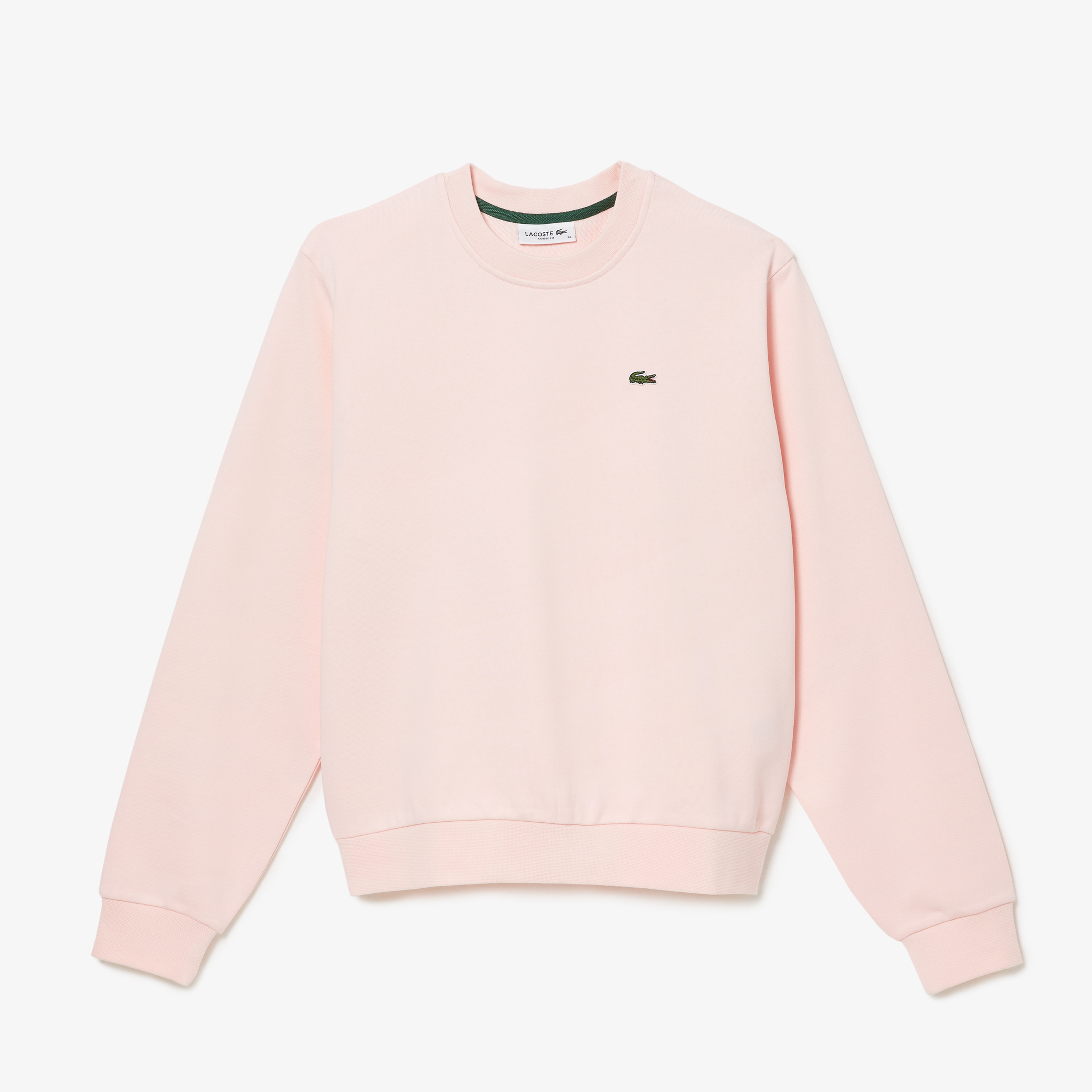 Lacoste Kadın Regular Fit Bisiklet Yaka Organik Pamuk Pembe Sweatshirt