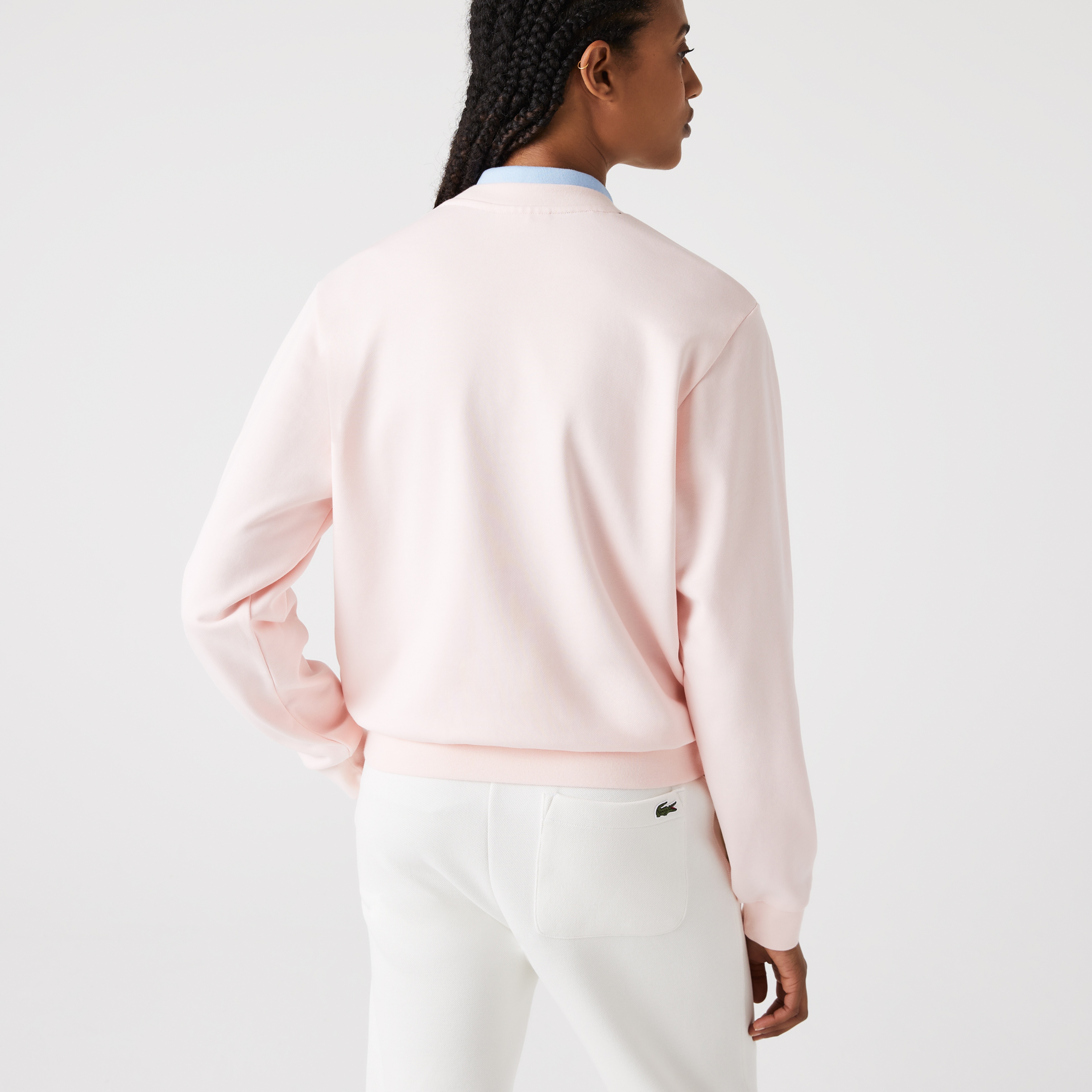 Lacoste Kadın Regular Fit Bisiklet Yaka Organik Pamuk Pembe Sweatshirt