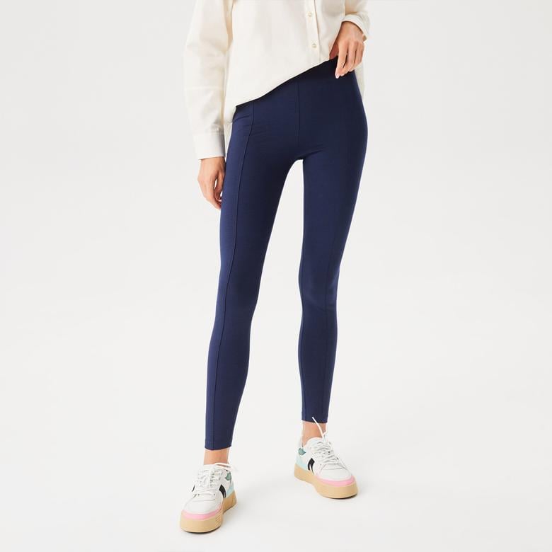 Lacoste Kadın Skinny Fit Lacivert Tayt