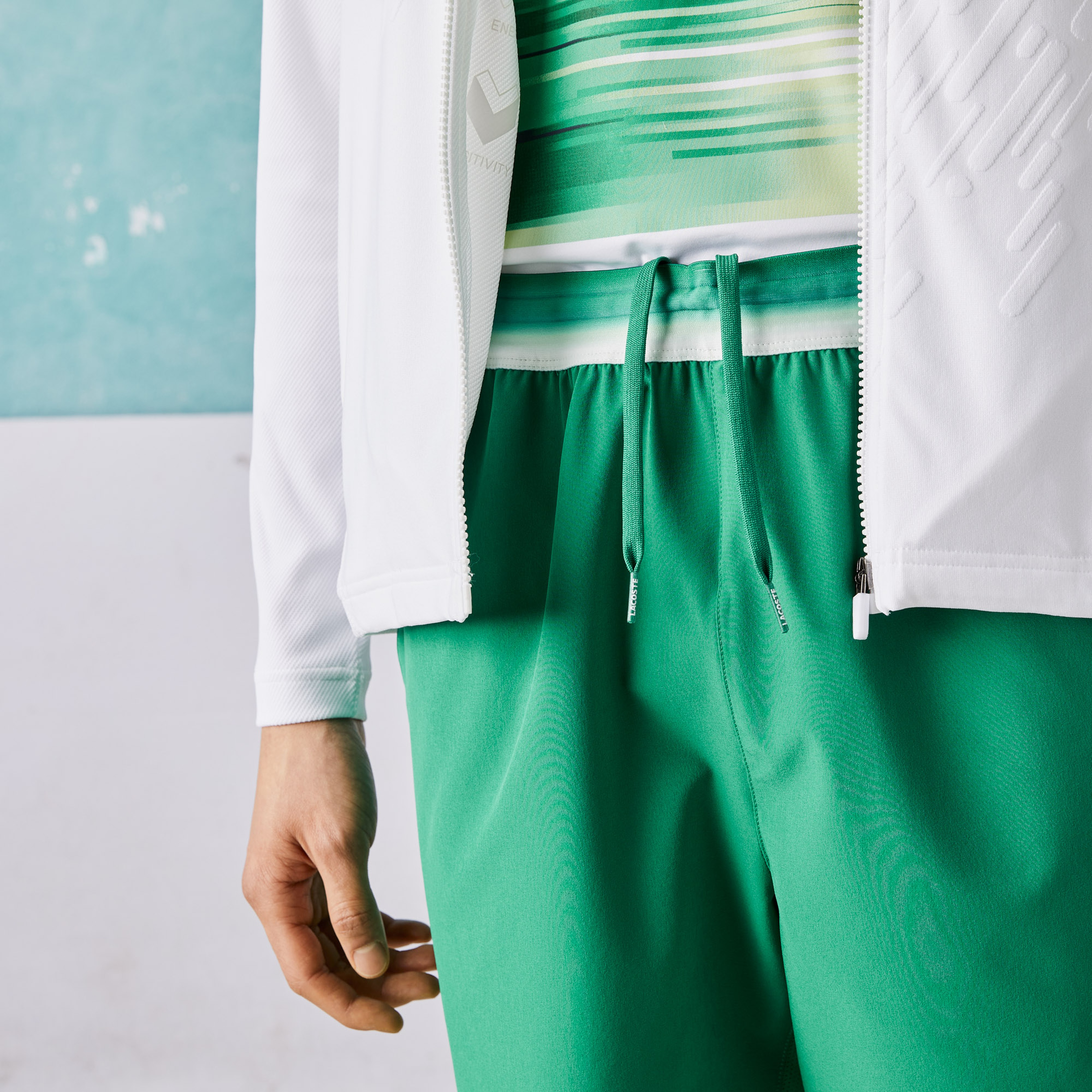 Lacoste SPORT x Novak Djokovic Erkek Regular Fit Yeşil Şort