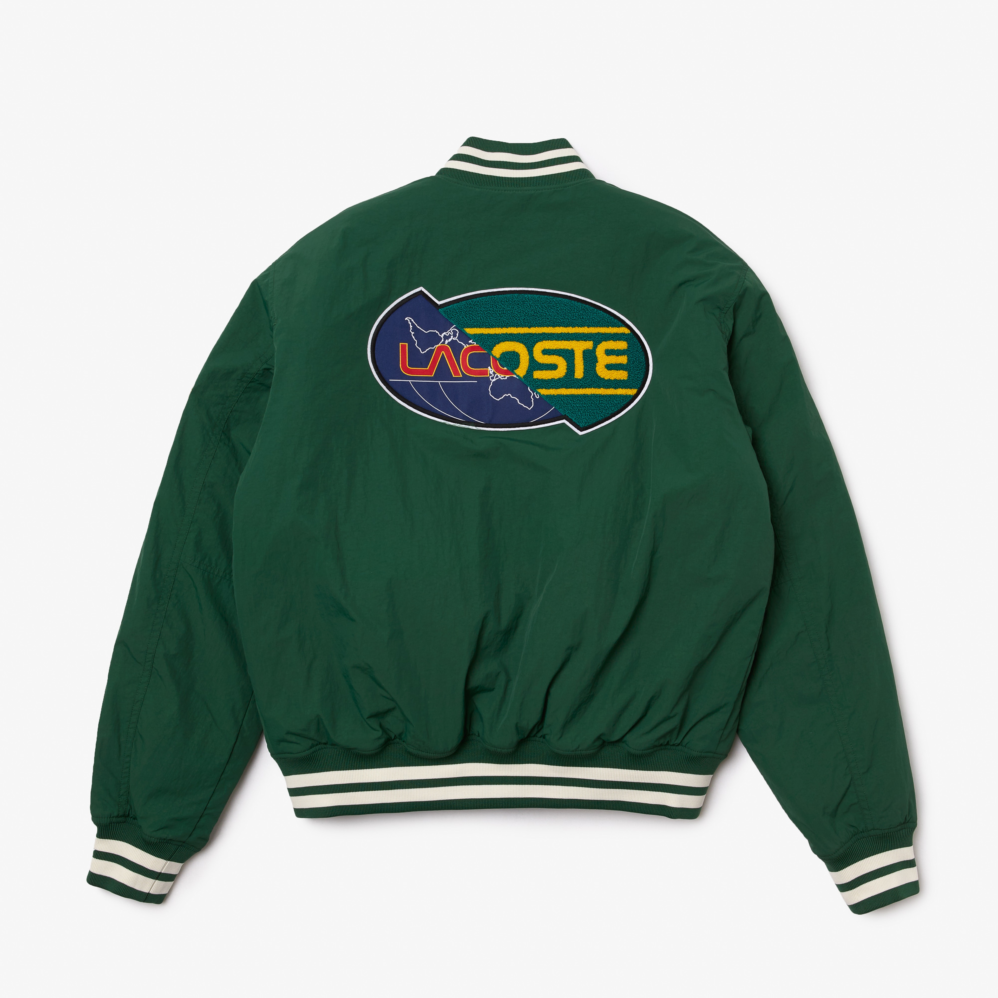 Lacoste L!VE Erkek Hakim Yaka Baskılı Yeşil Ceket